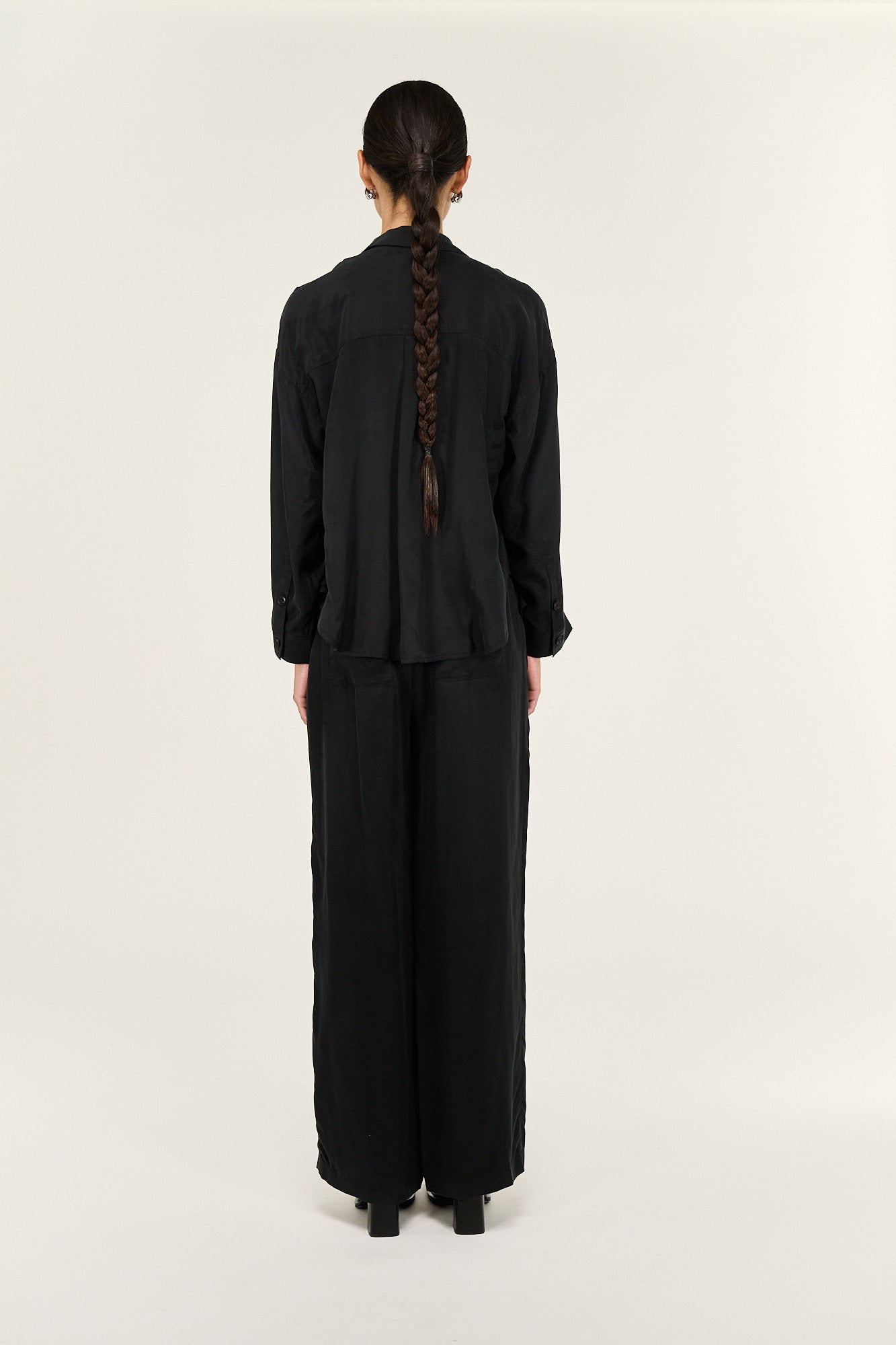 Sylvie Cupro Shirt - Black