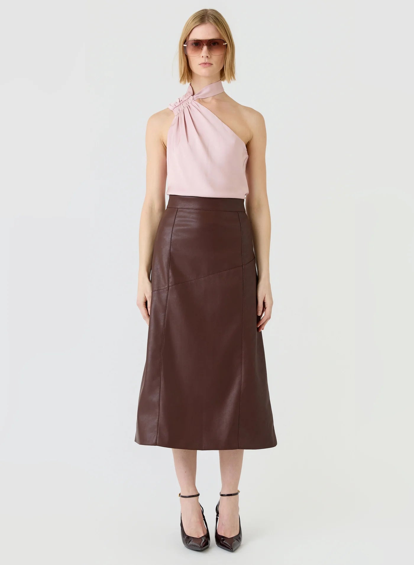 Clea Midi Skirt -  Mulberry