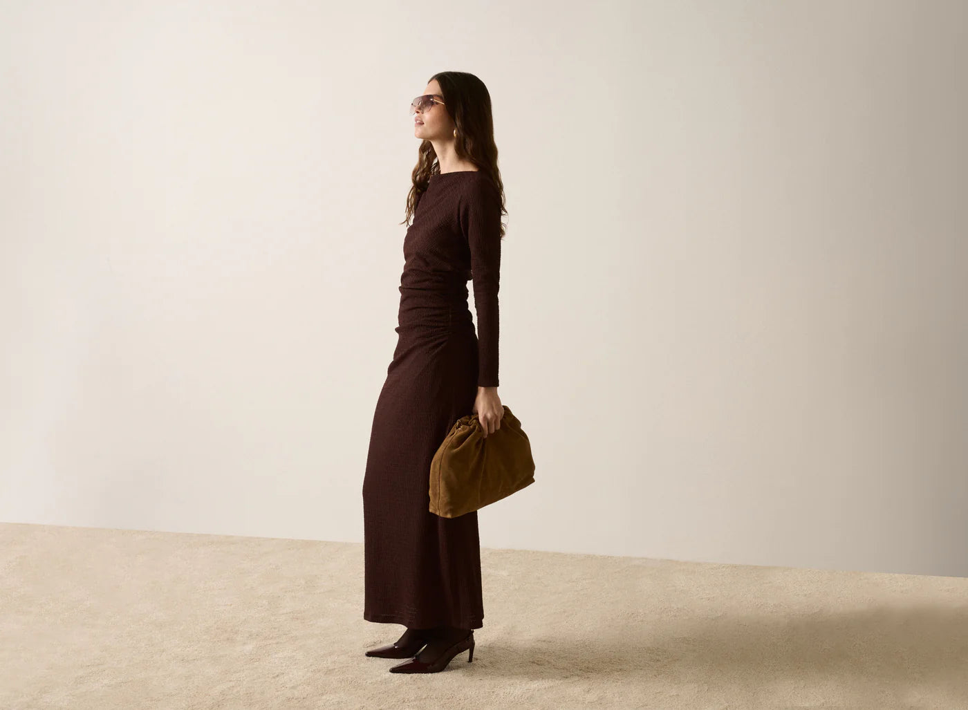 Lulea Midi Dress - Coffee