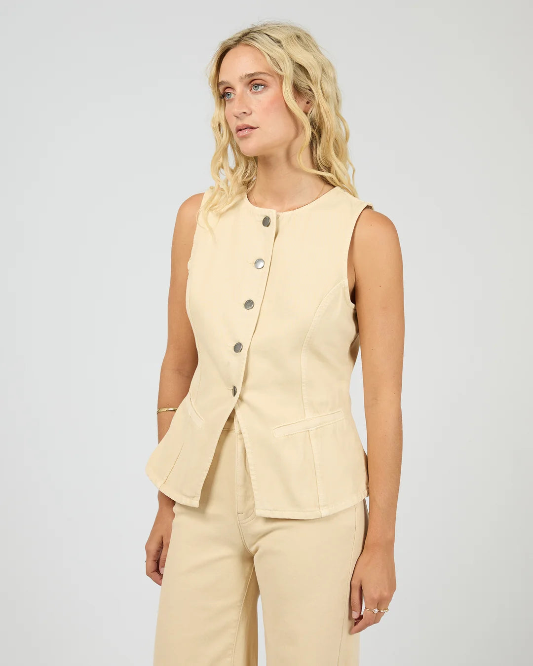 Lena Denim Vest - Butter