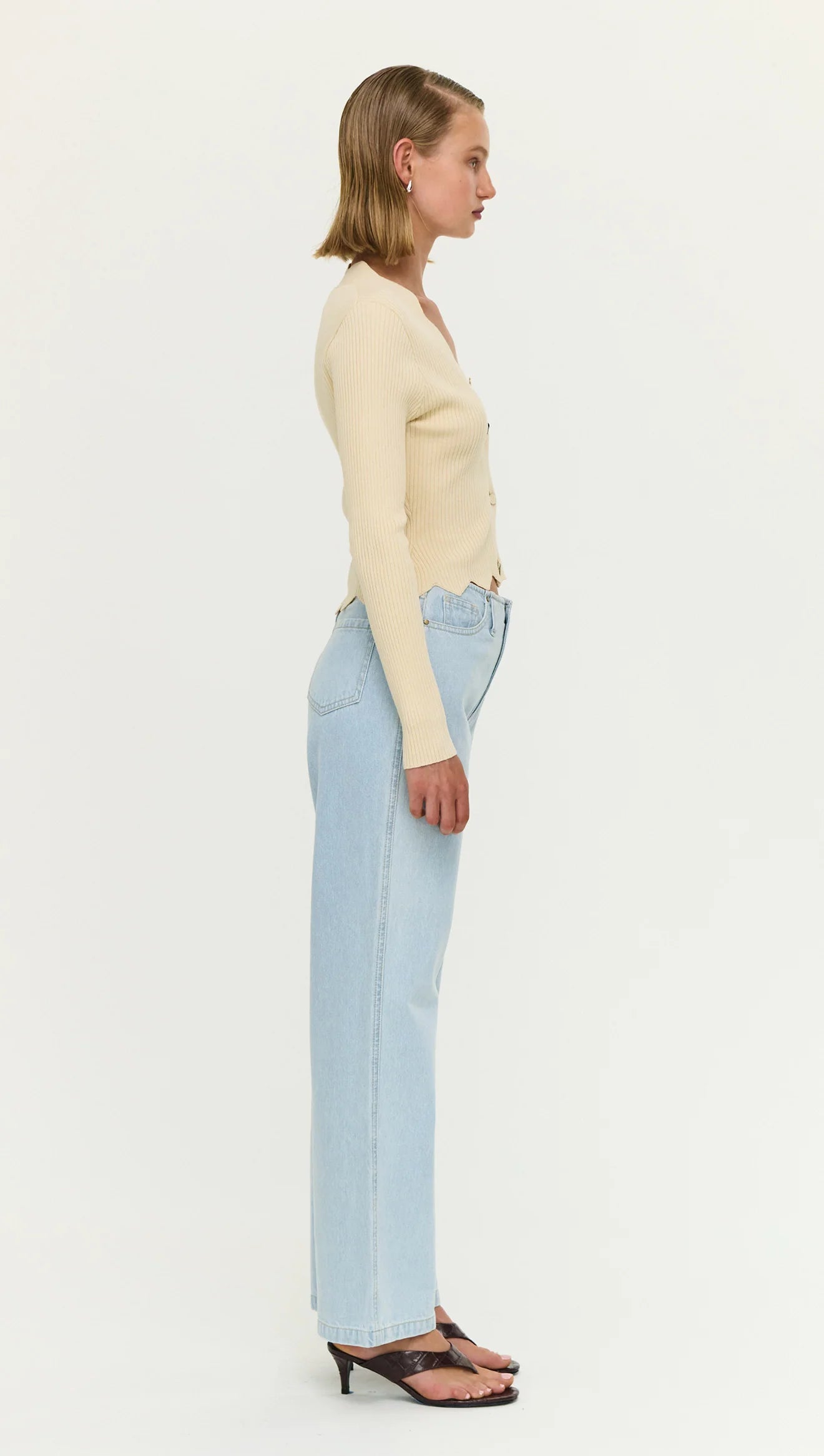 Gia Crop Knit Top - Sand