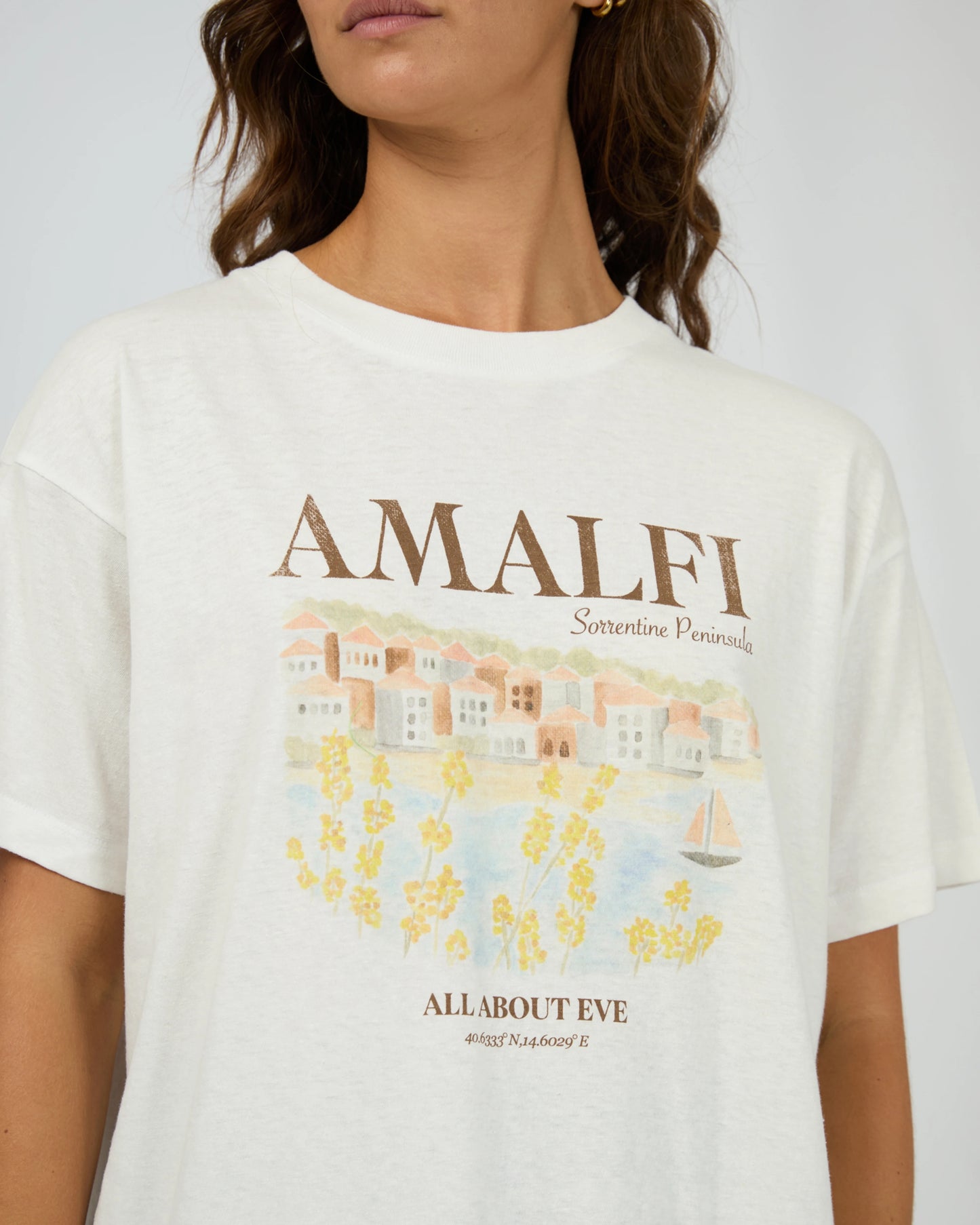 Amalfi Relaxed Tee - Vintage White