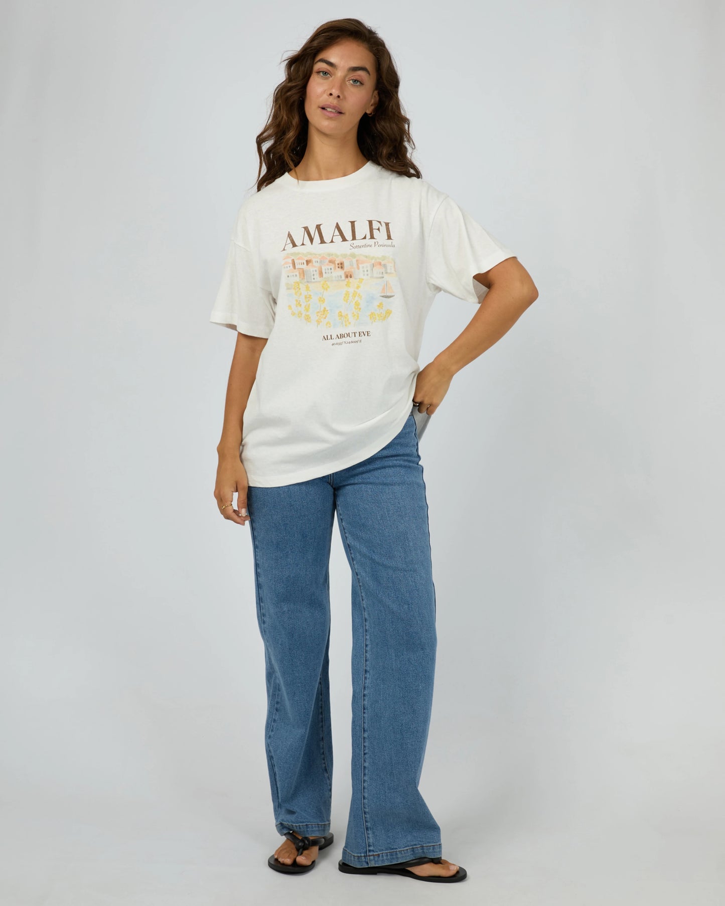 Amalfi Relaxed Tee - Vintage White