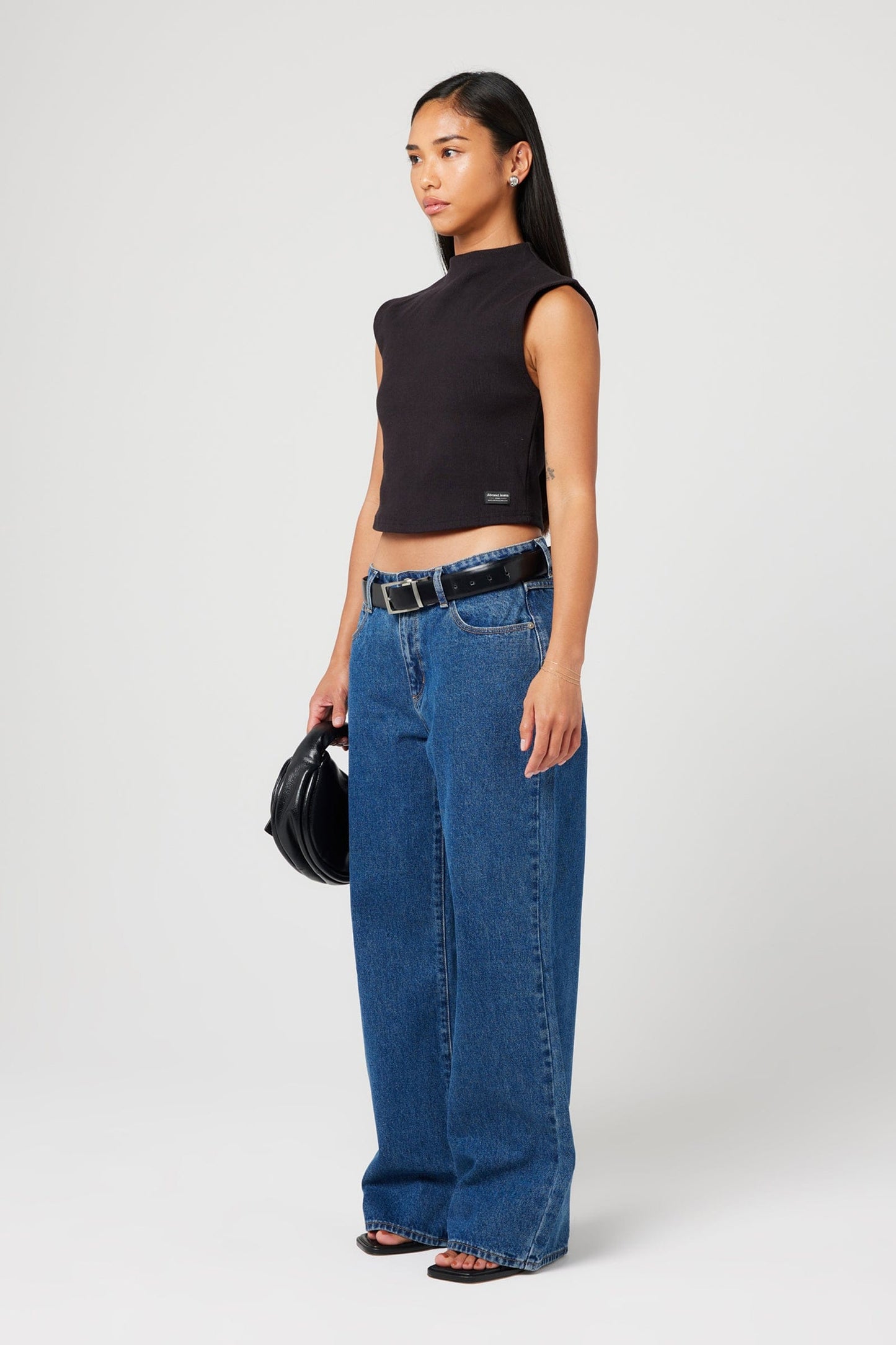 95 Baggy Petite Bella Jeans - Mid Blue