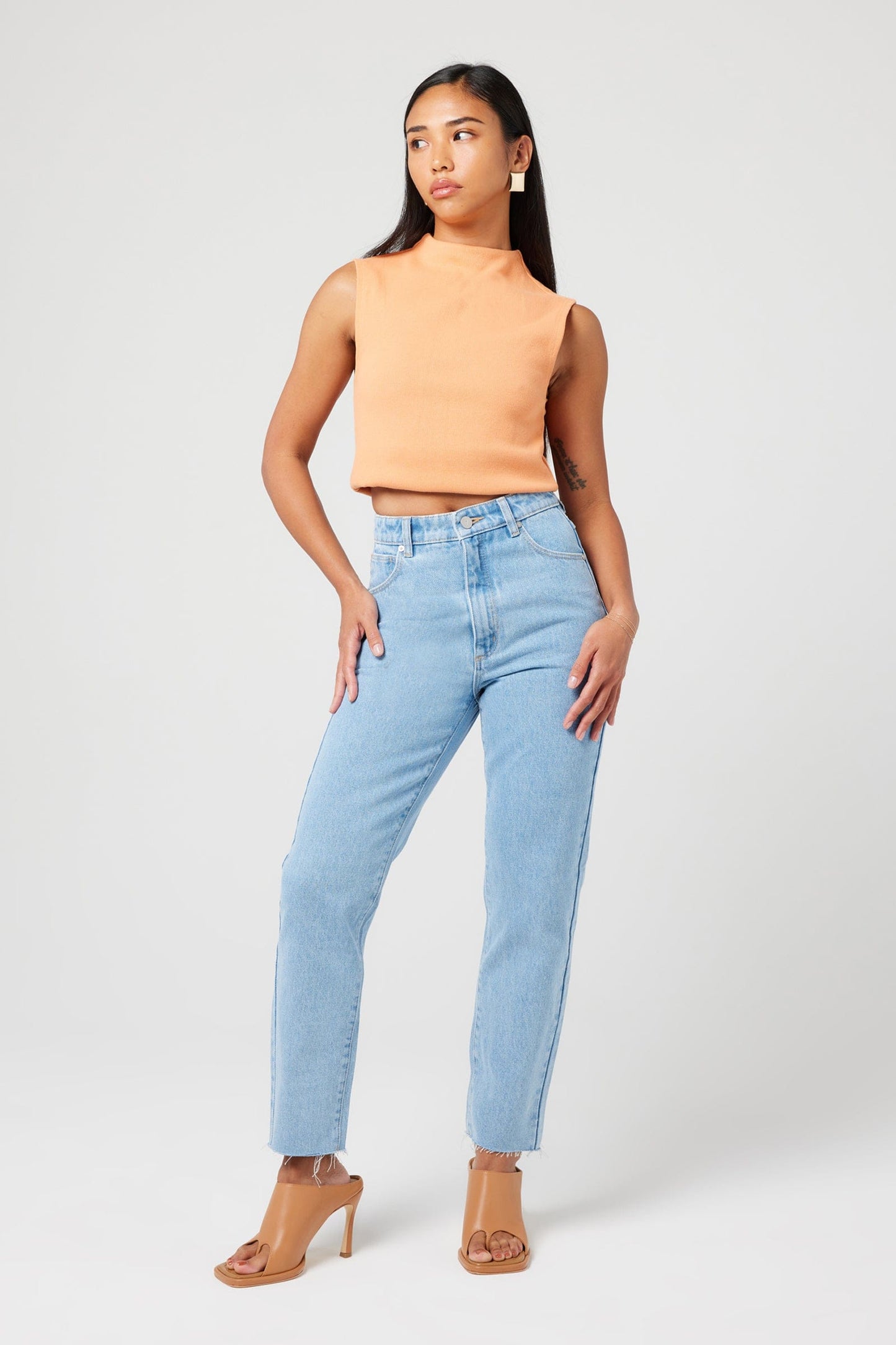 94 Slim Petite Kendall - Light Vintage Blue - Abrand Jeans