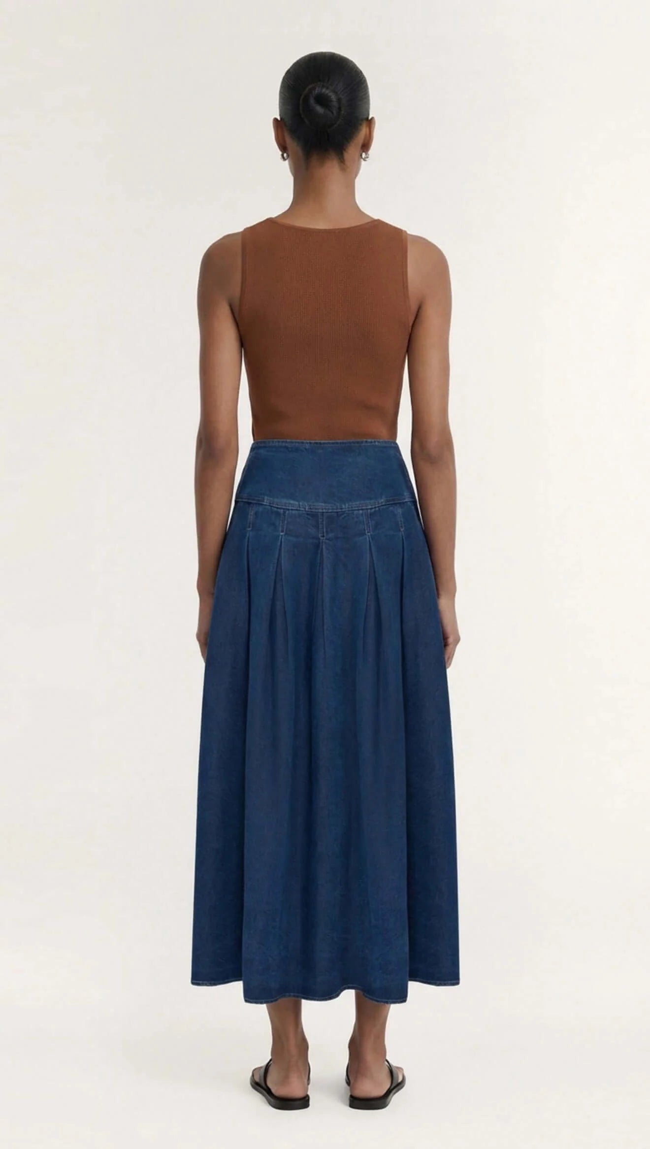 Loam Square Neck Ribbed Knit Tank - Copper