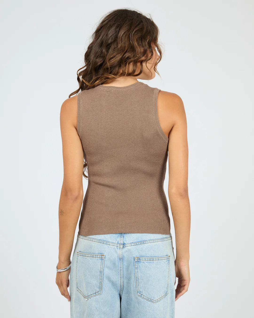 Marleigh Knit Tank - Brown
