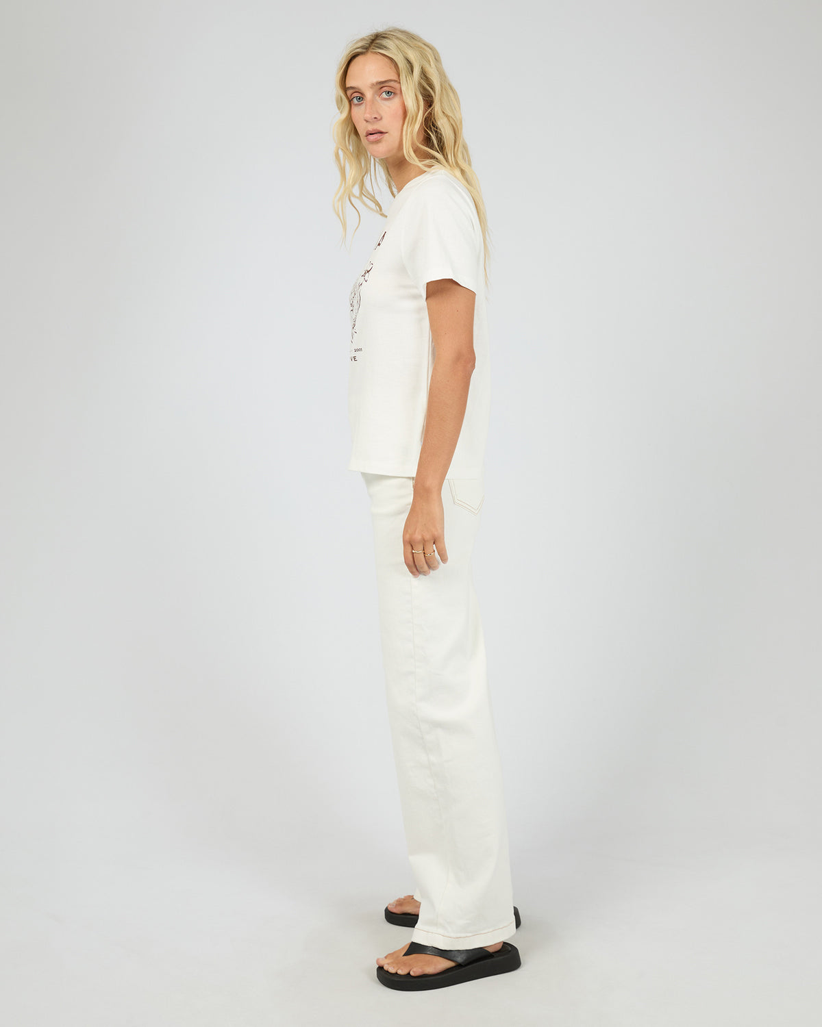 Sicilia Regular Tee - Vintage White - All About Eve