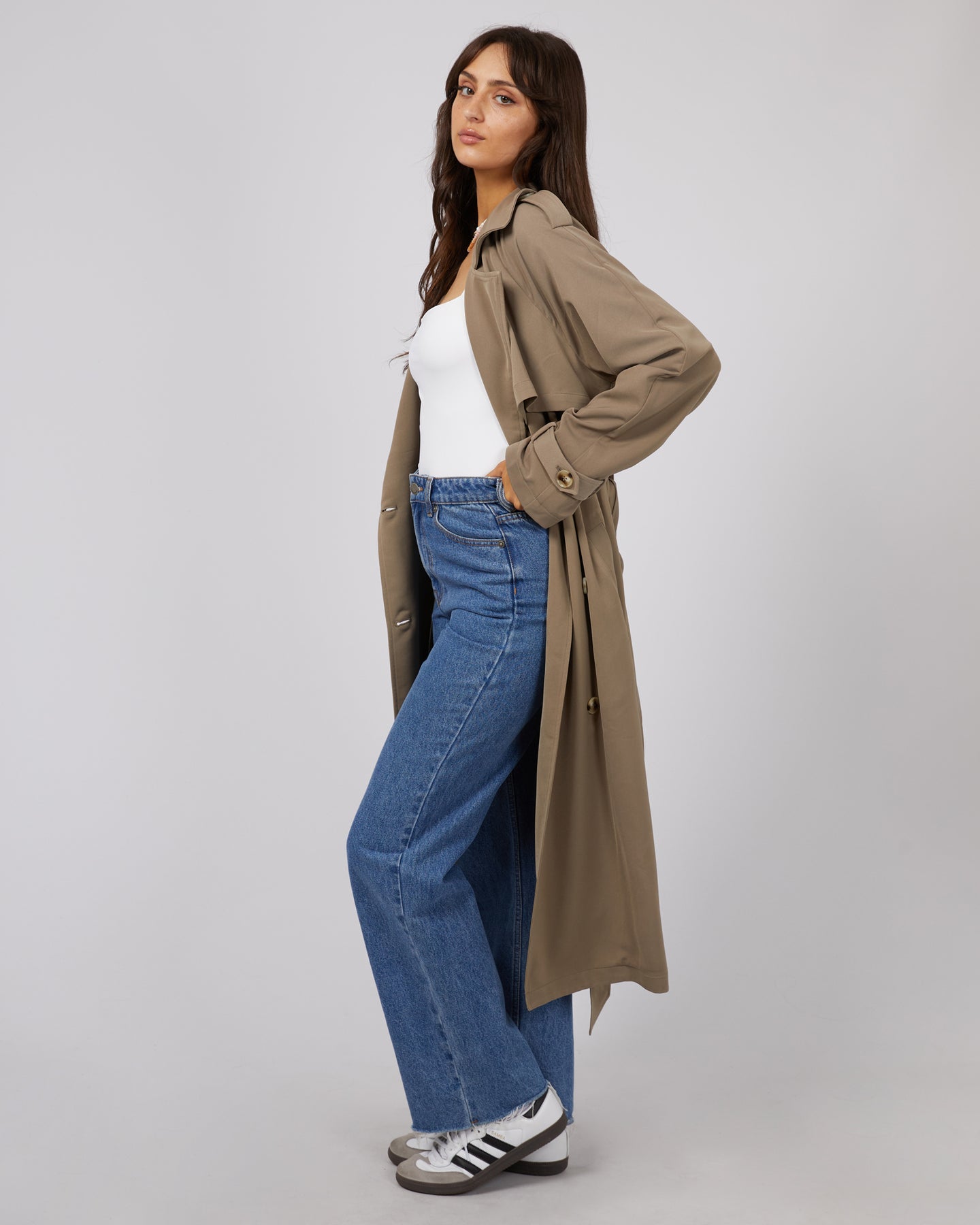 Eve Staple Trench Coat - Tan by All About Eve - in 8 | SWAACE