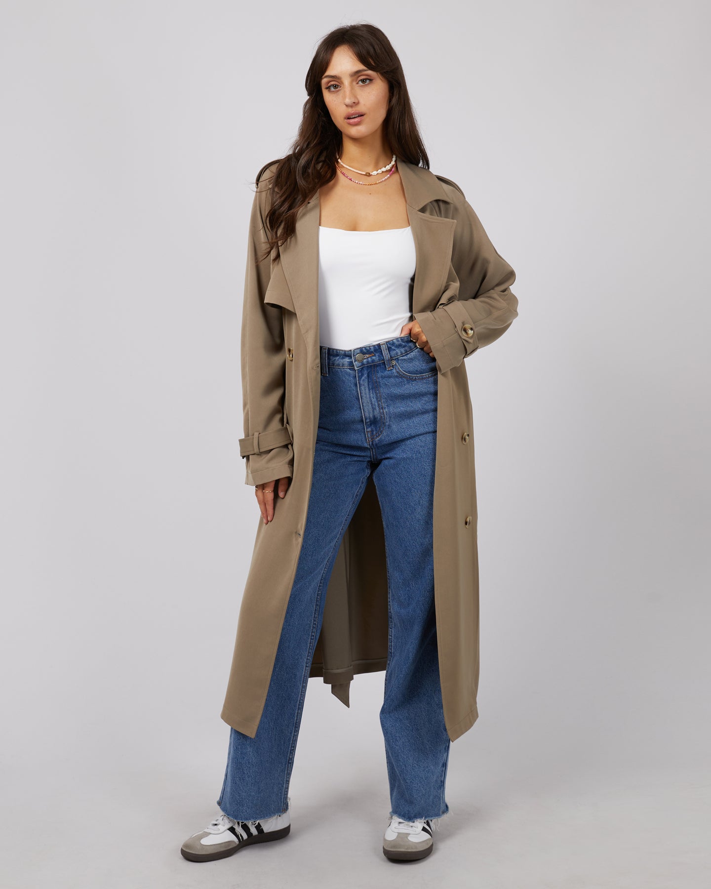 Eve Staple Trench Coat - Tan by All About Eve - in 8 | SWAACE