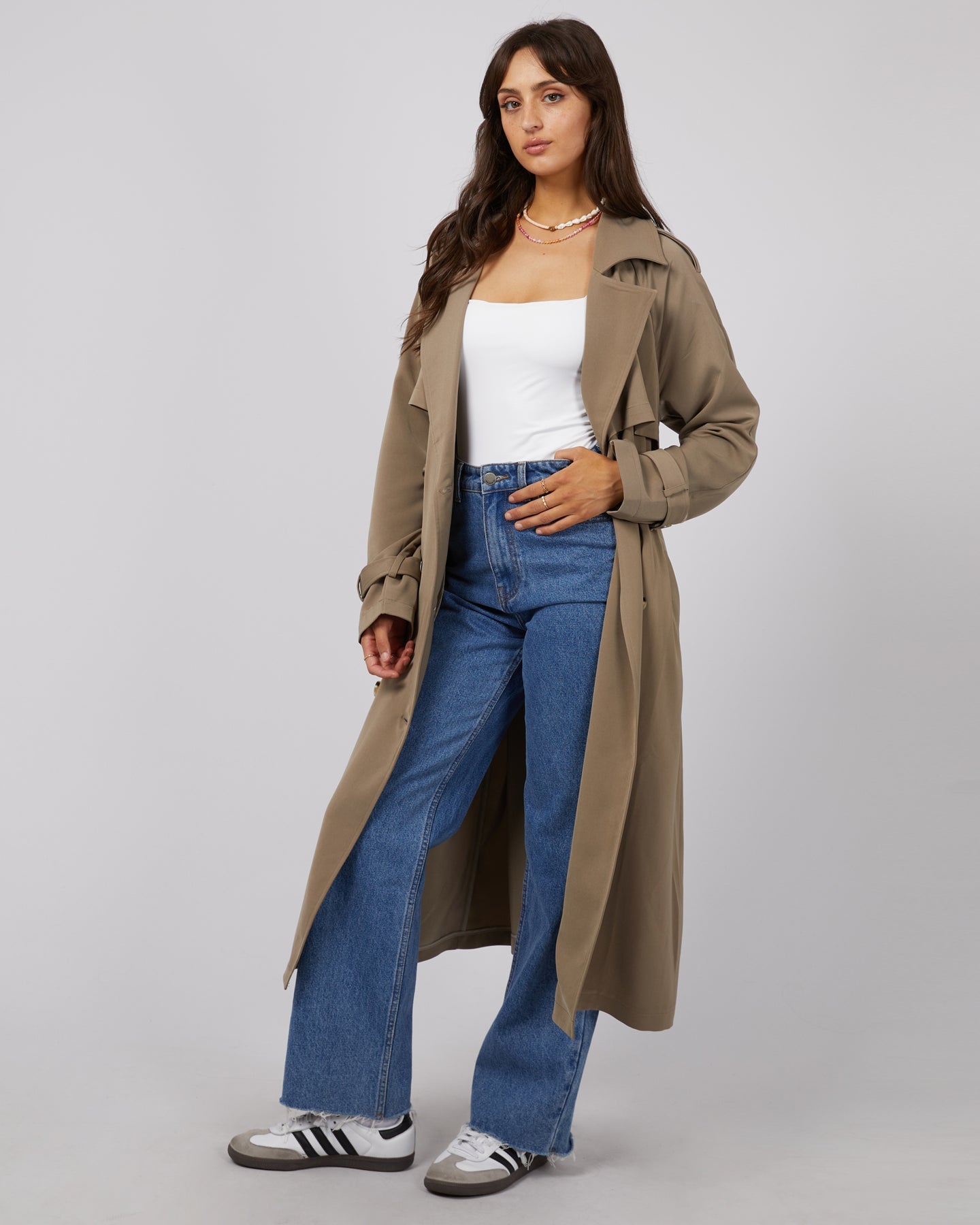 Eve Staple Trench Coat - Tan by All About Eve - in 8 | SWAACE