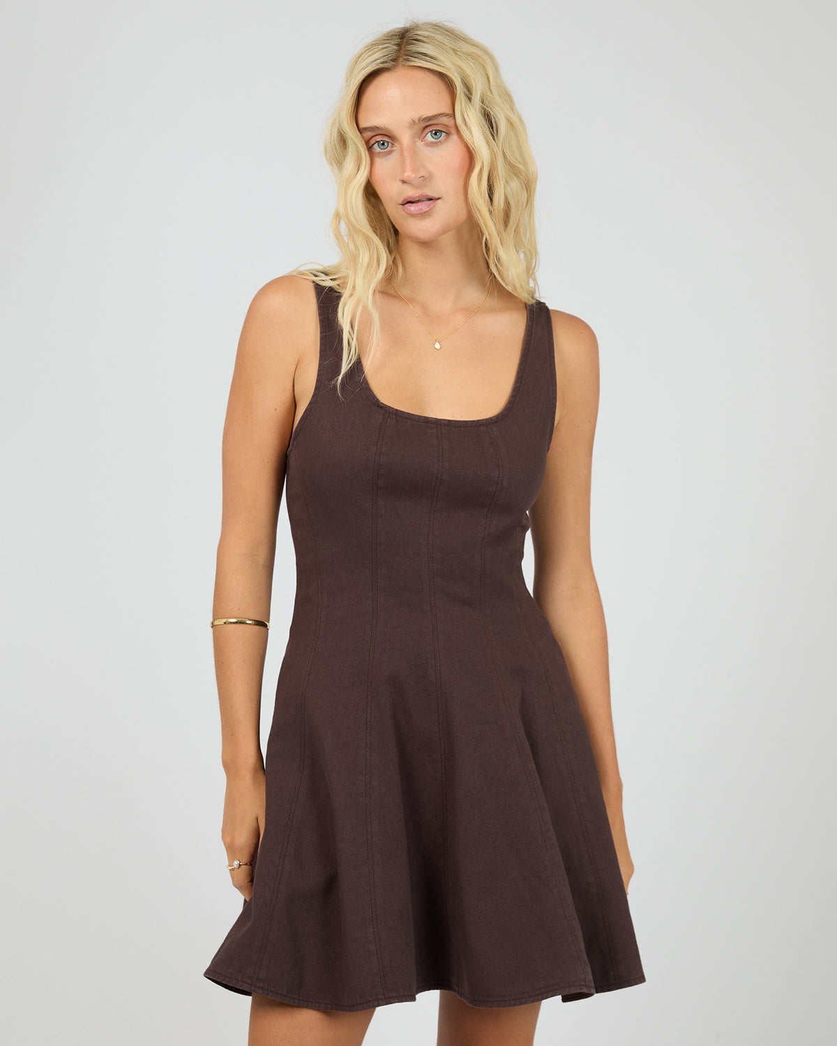 Blakey Mini Dress - Brown