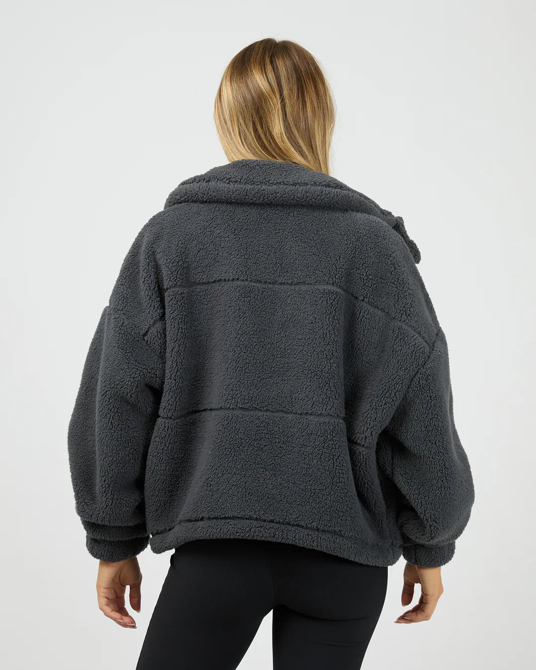 Cosy Club Teddy Jacket - Charcoal