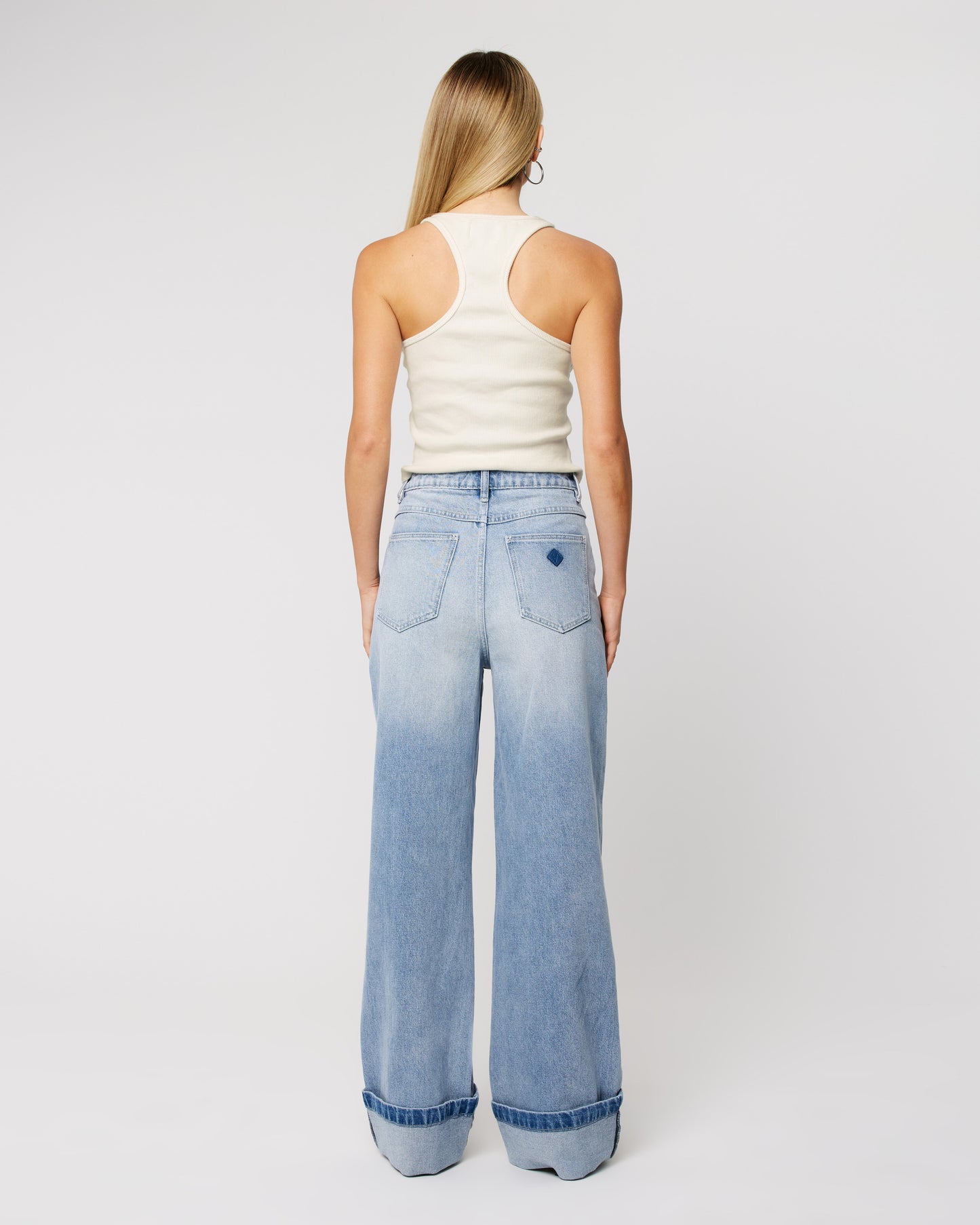 94 High & Wide Turn Up Jeans - Jordan Worn