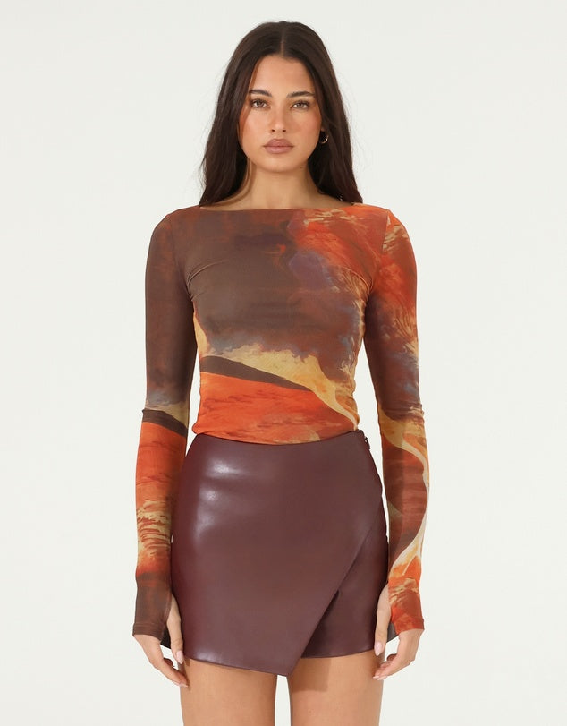 Ariane Long Sleeve Top - Sunset