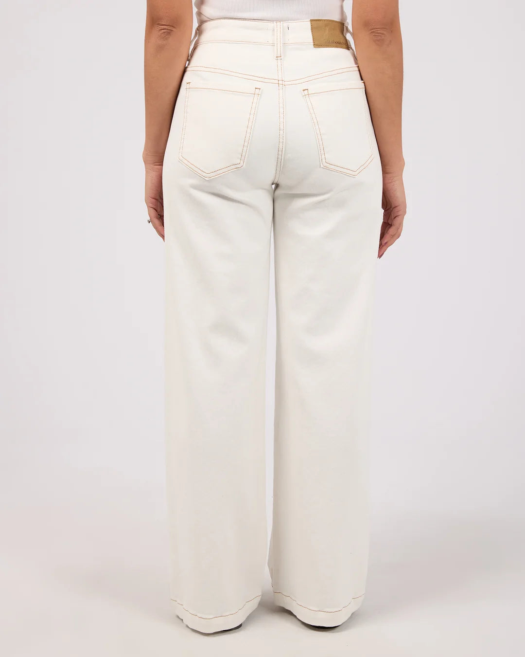 Jacqui Wide Leg Petite Jeans - Vintage White