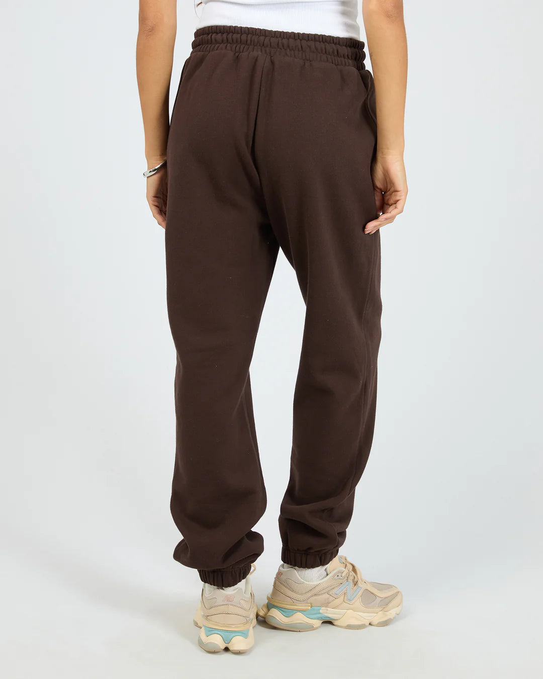Silent Luxe Cuffed Trackpant - Chocolate
