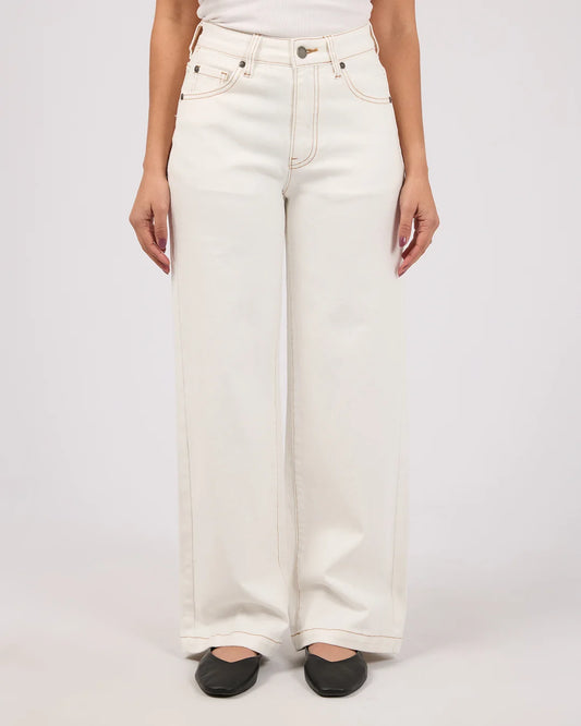 Jacqui Wide Leg Petite Jeans - Vintage White