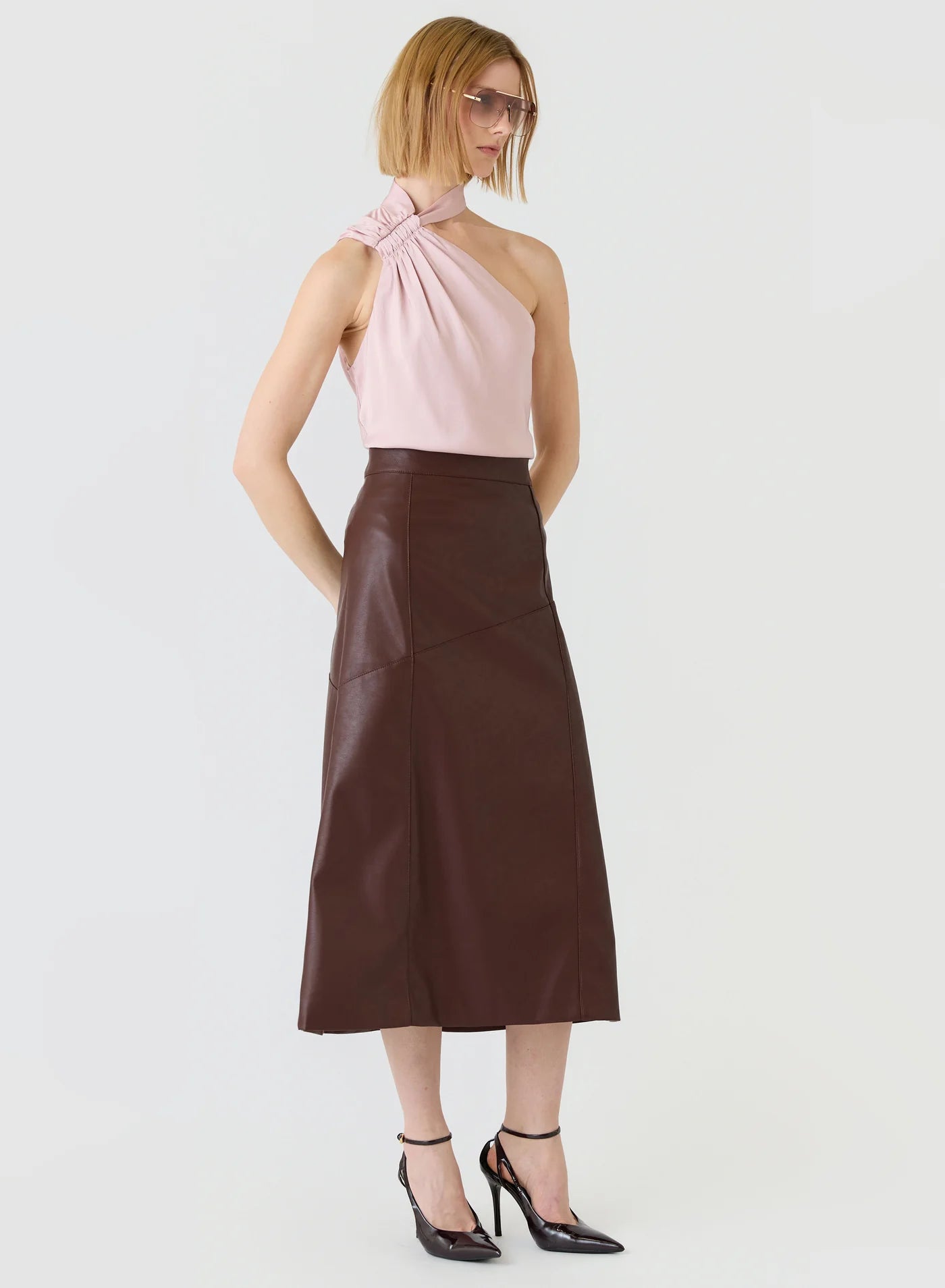 Clea Midi Skirt -  Mulberry