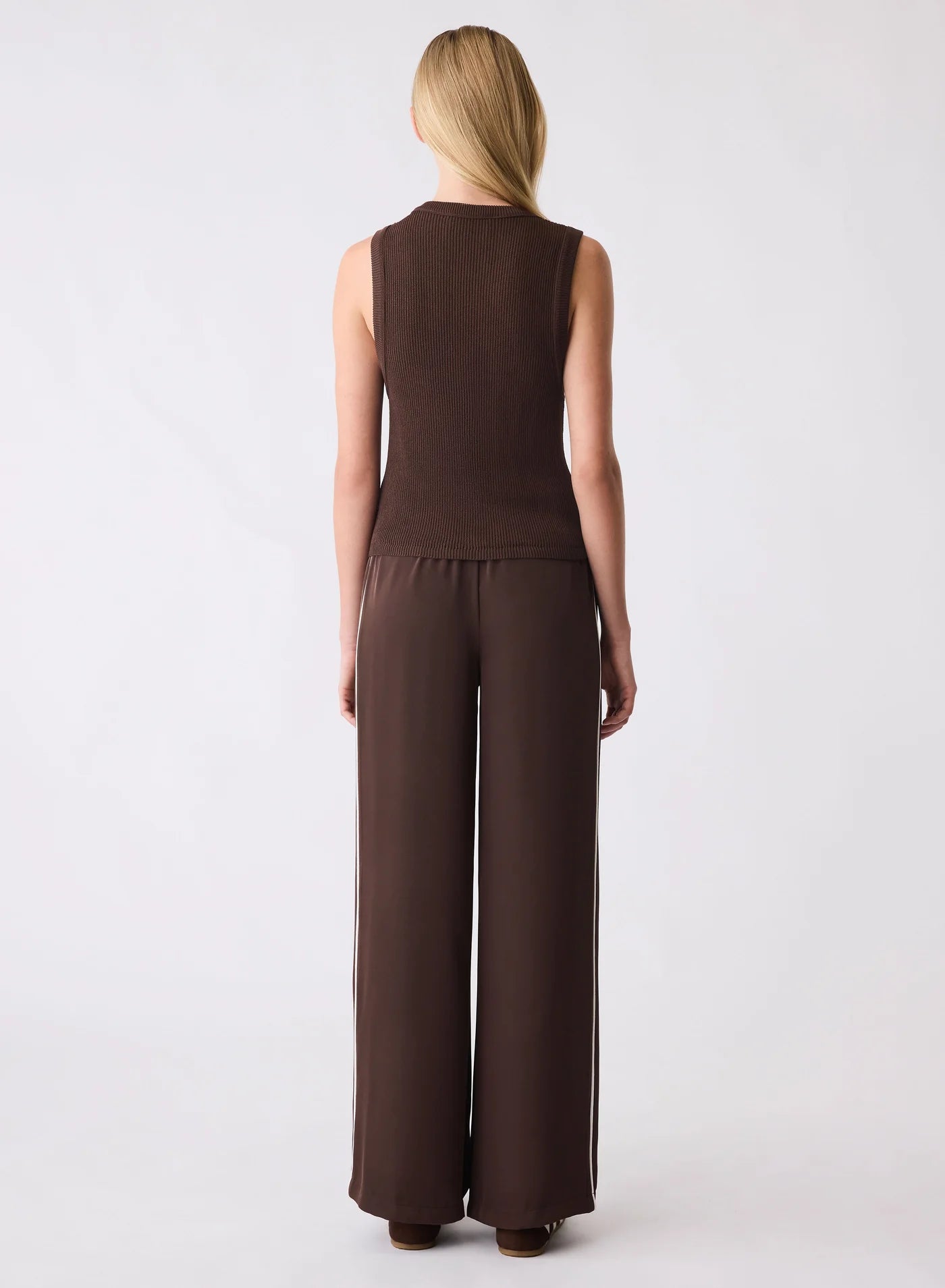 Rebound Knit Tank - Chocolate