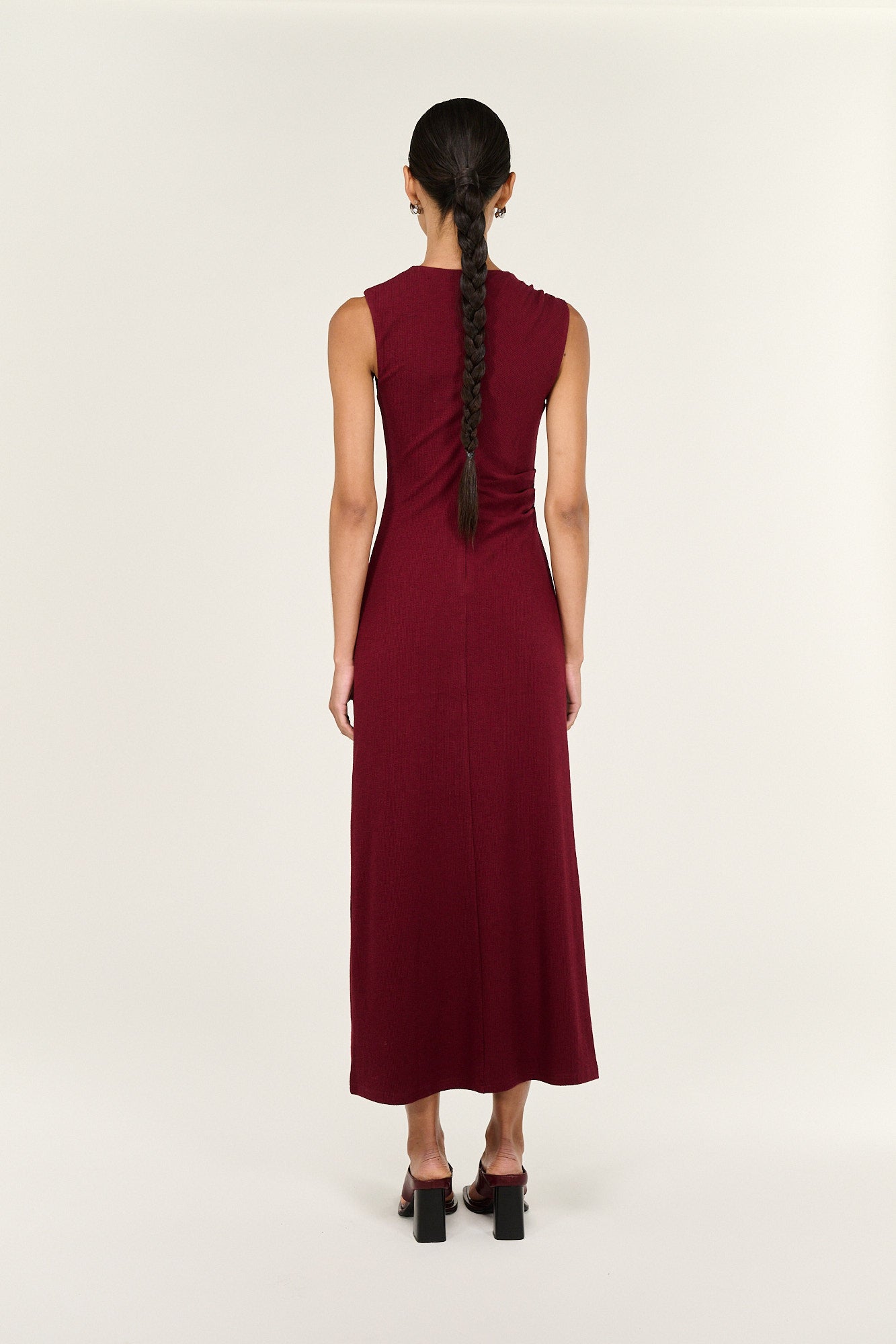 Althea Midi Dress - Wine