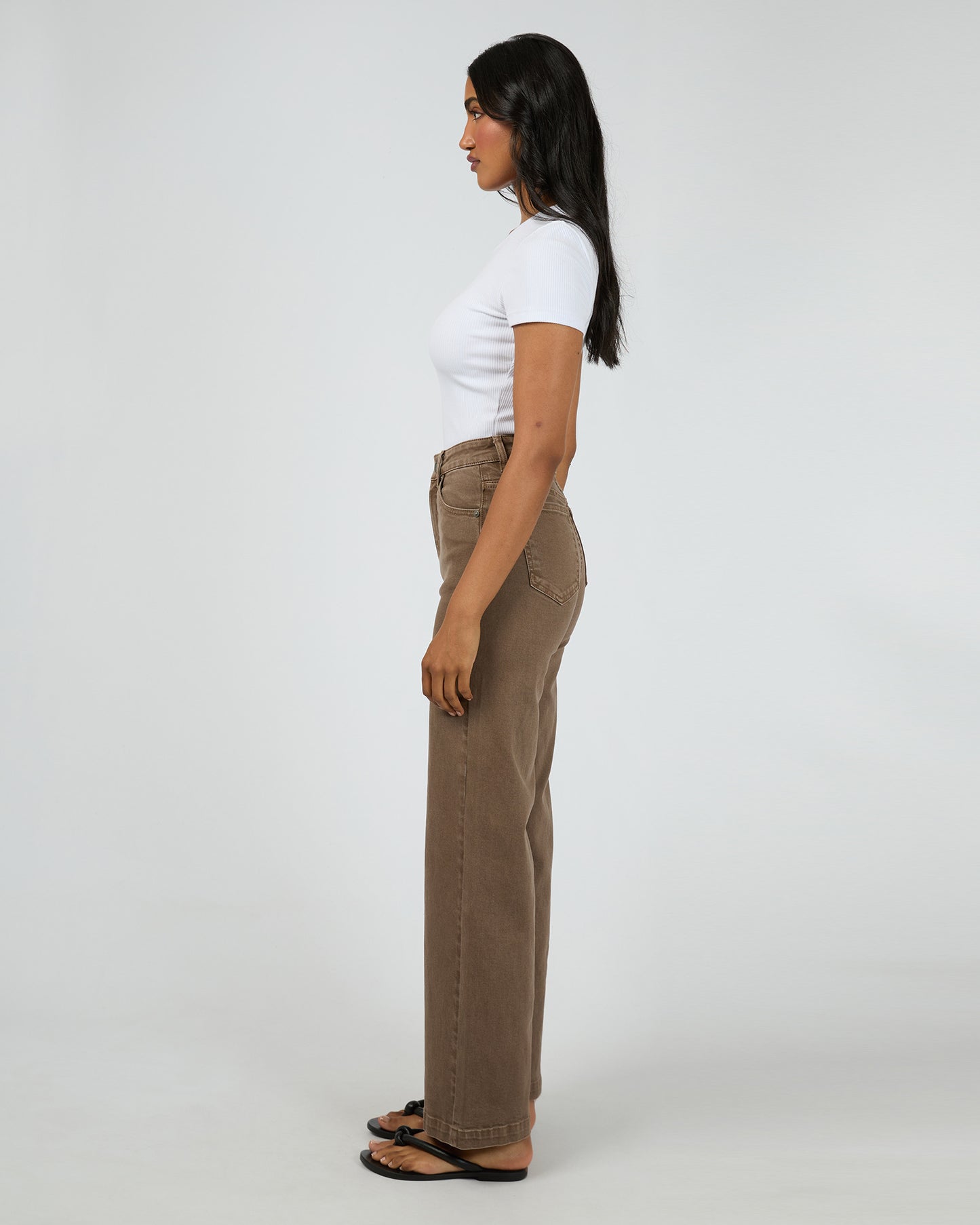 Jacqui Wide Leg Jeans - Coco