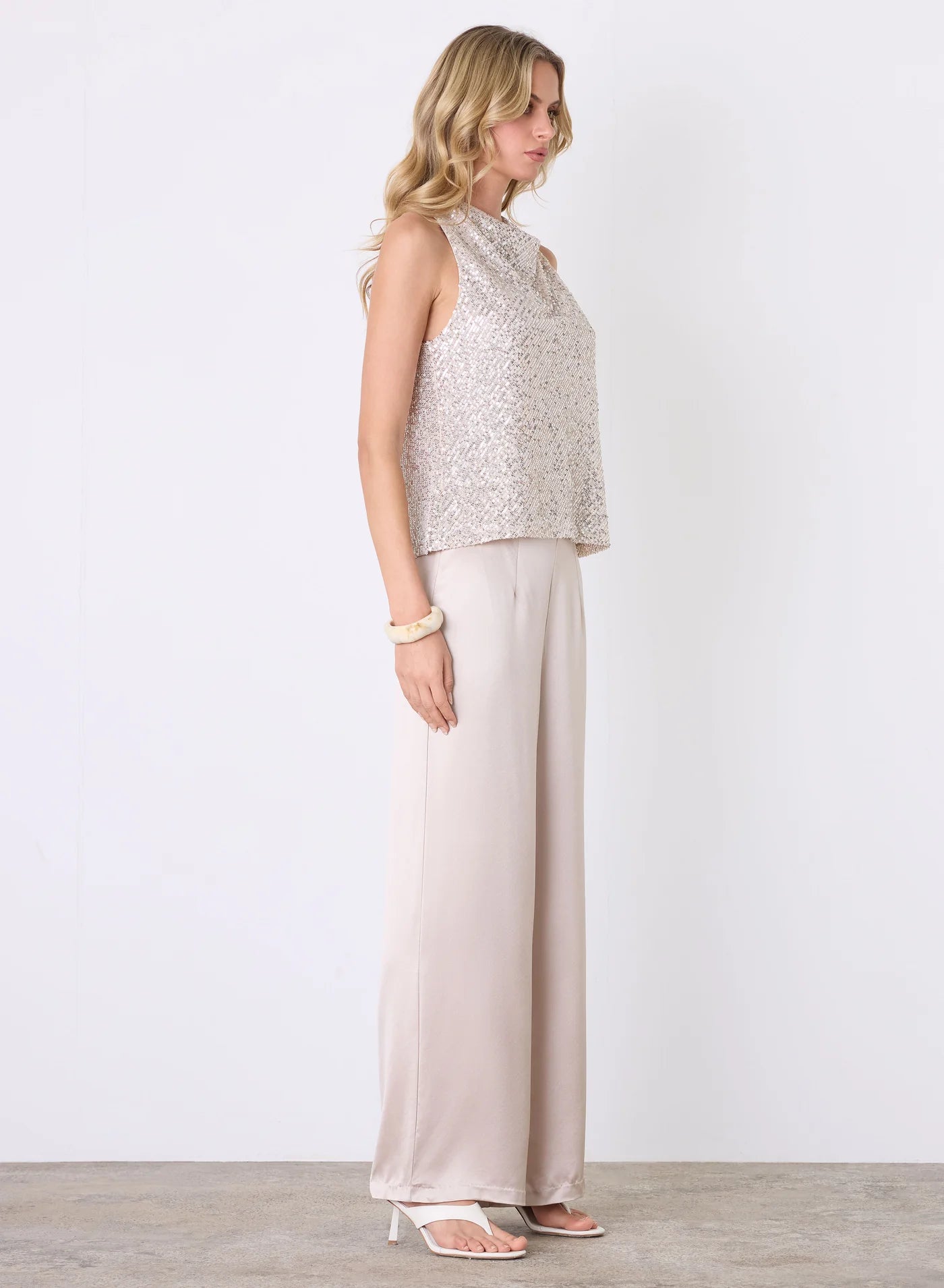 Lunar Top - Gold Sequin