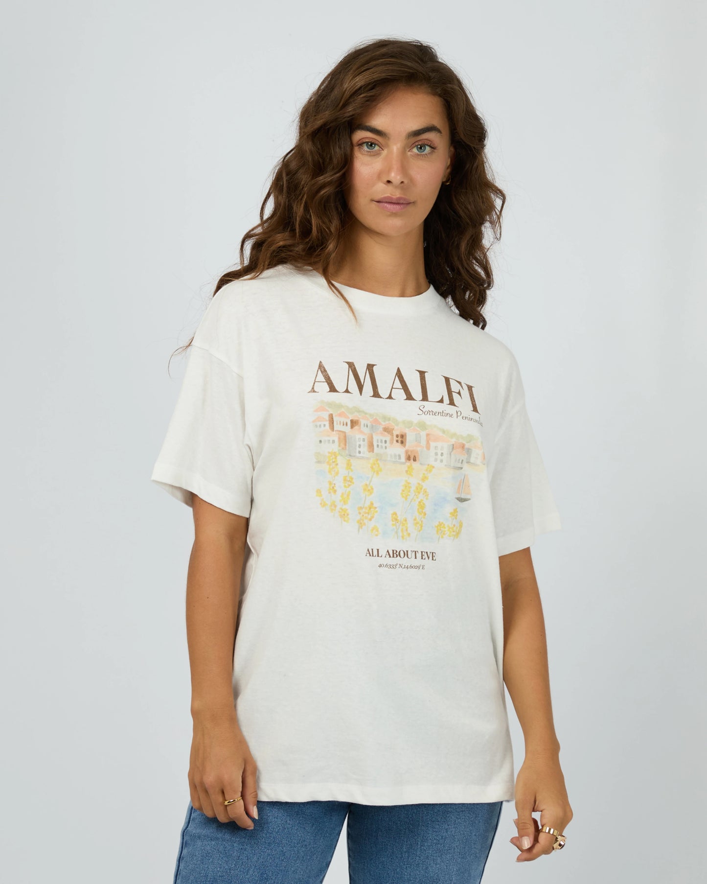 Amalfi Relaxed Tee - Vintage White