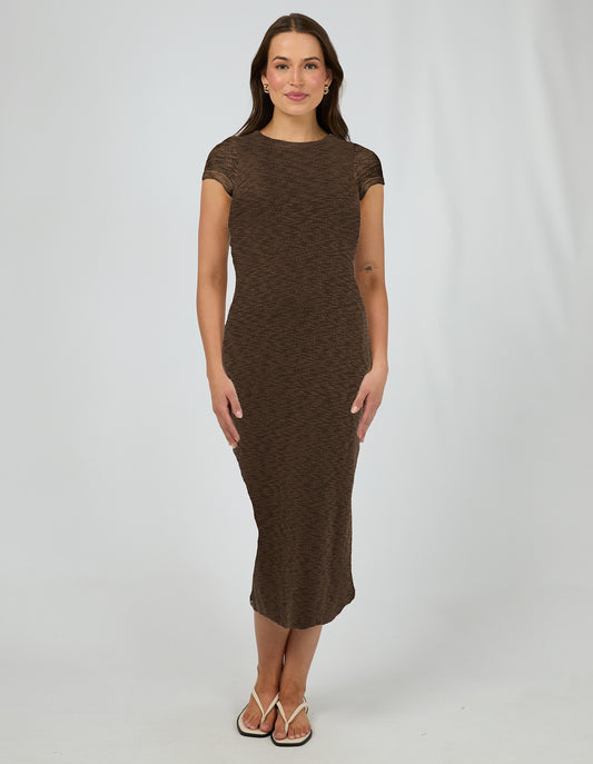 Leonie Tee Maxi Dress - Chocolate