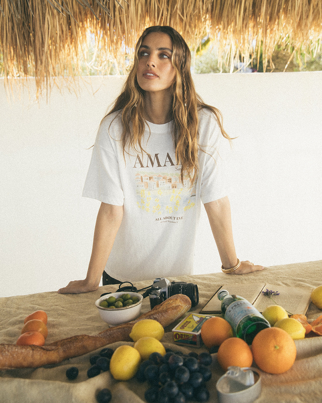 Amalfi Relaxed Tee - Vintage White