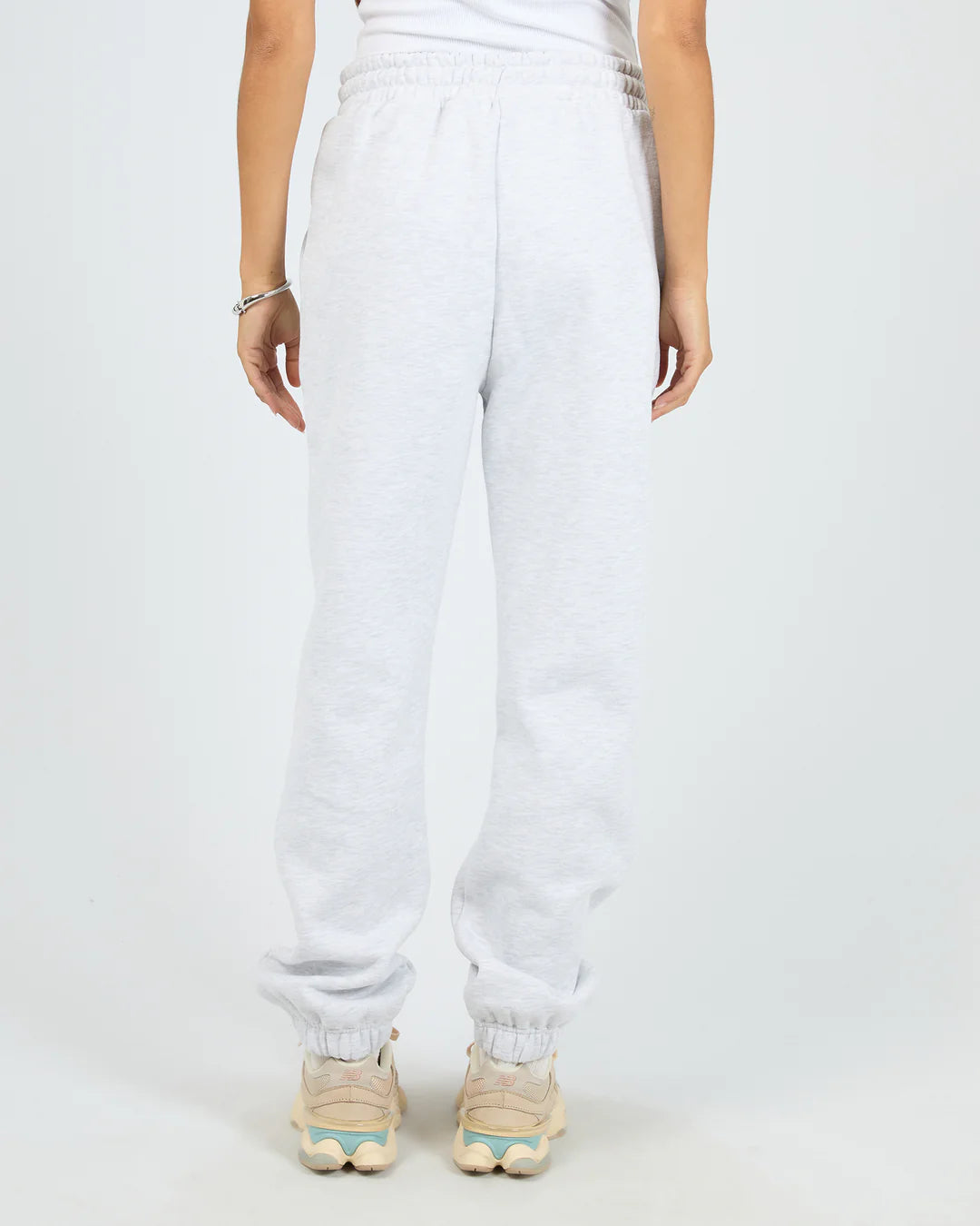 Silent Luxe Cuffed Trackpant - Snow Marle