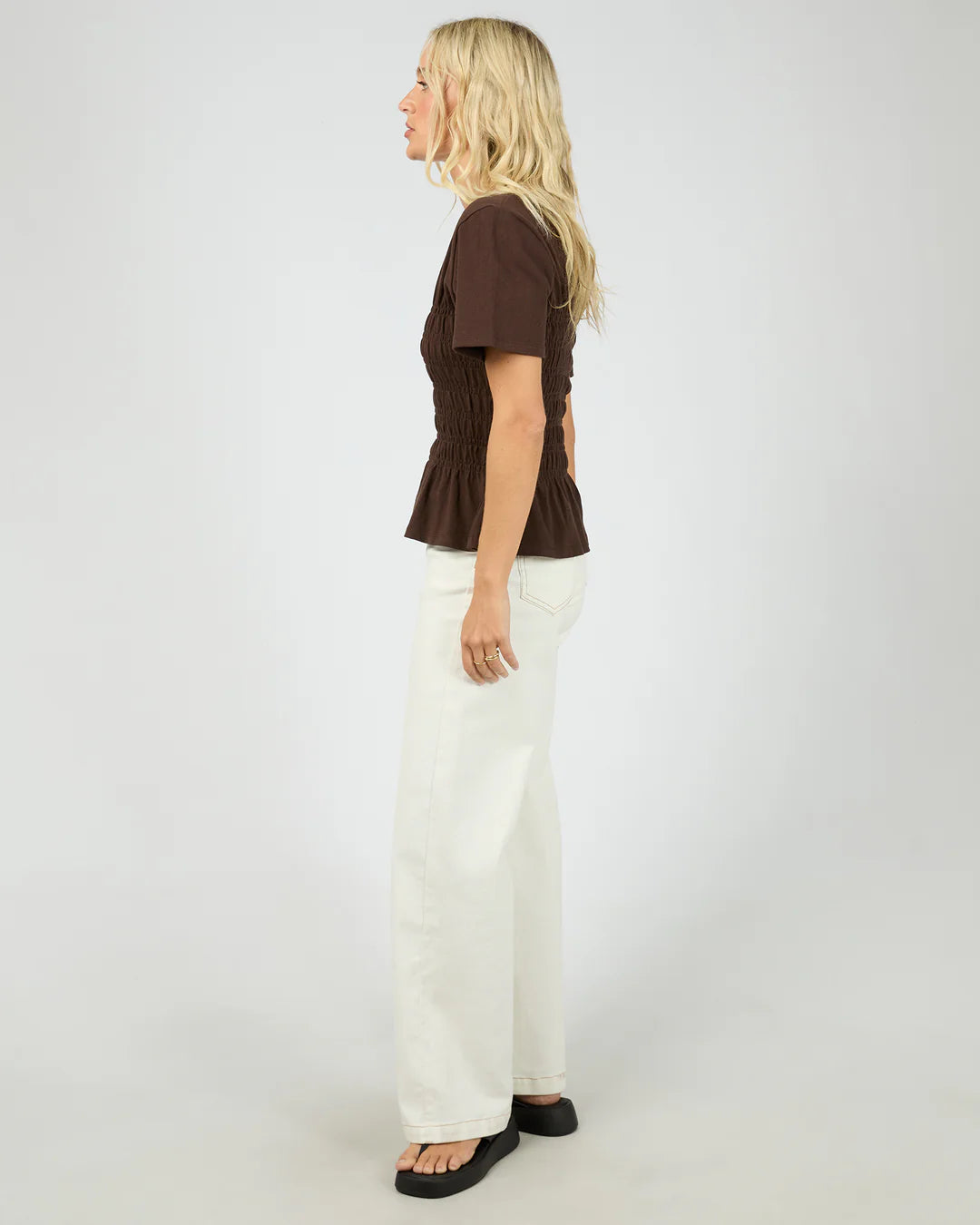 Lipa Rushed Top - Brown