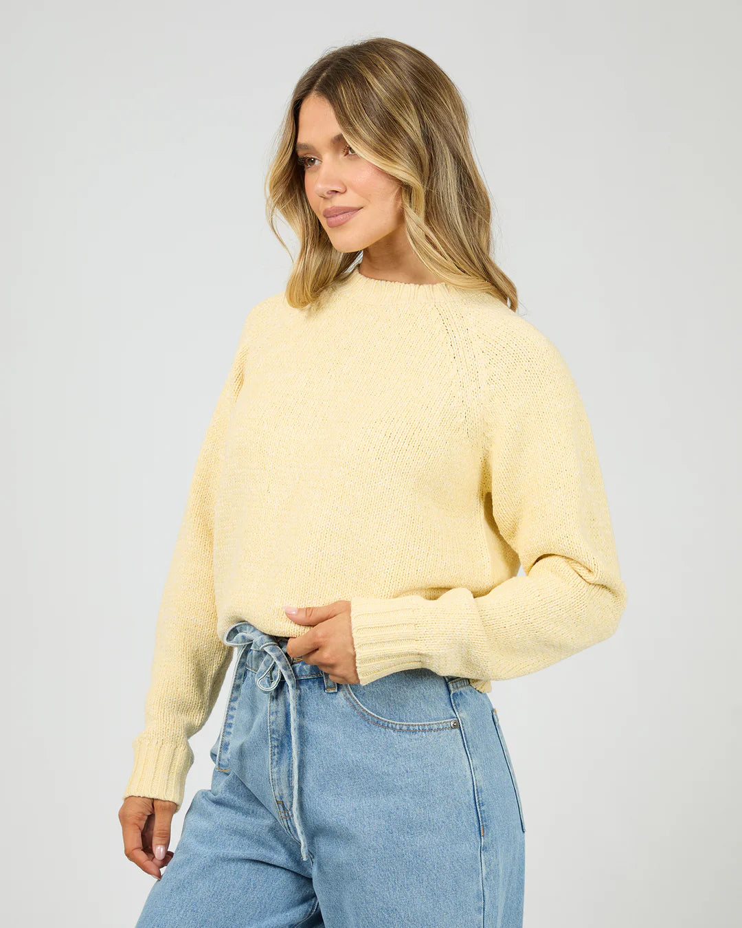 Talullah Crew Knit Jumper - Yellow