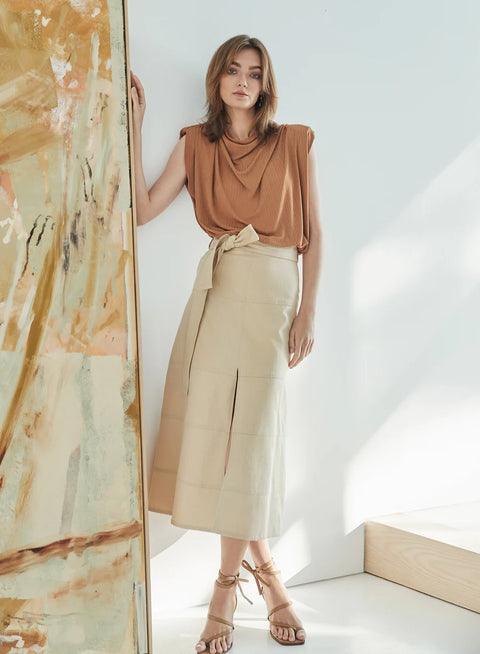 Waverly Skirt - Sand by Esmaee - in XS | SWAACE