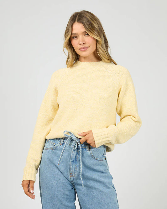Talullah Crew Knit Jumper - Yellow