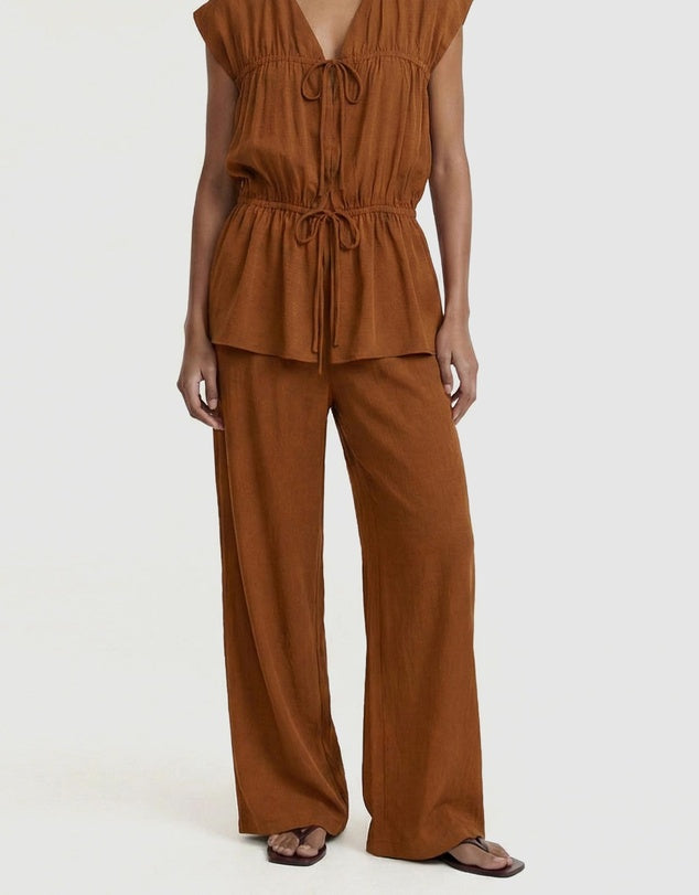 Solene Relaxed Pants - Copper
