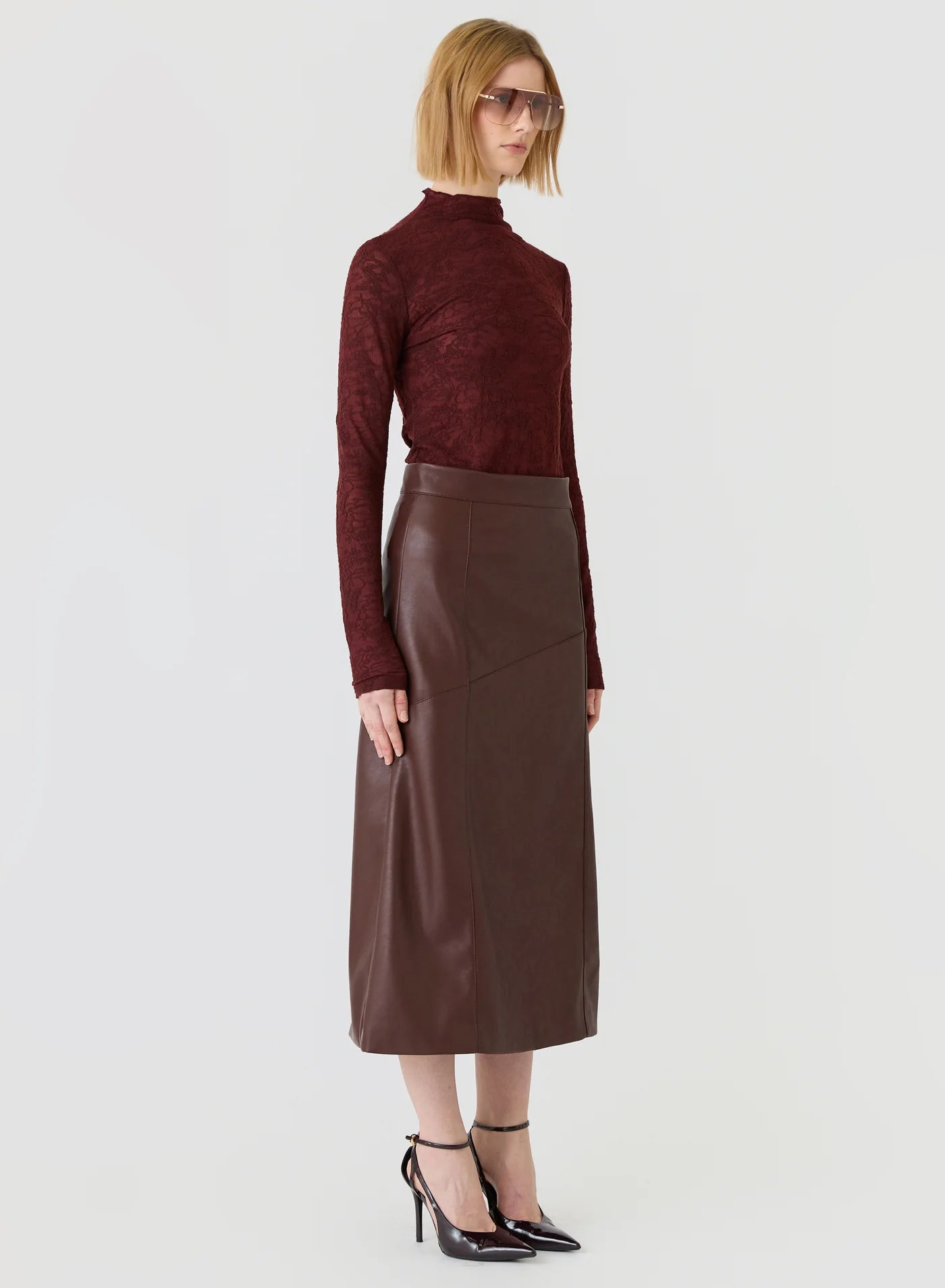Fallow Lace Top - Mulberry