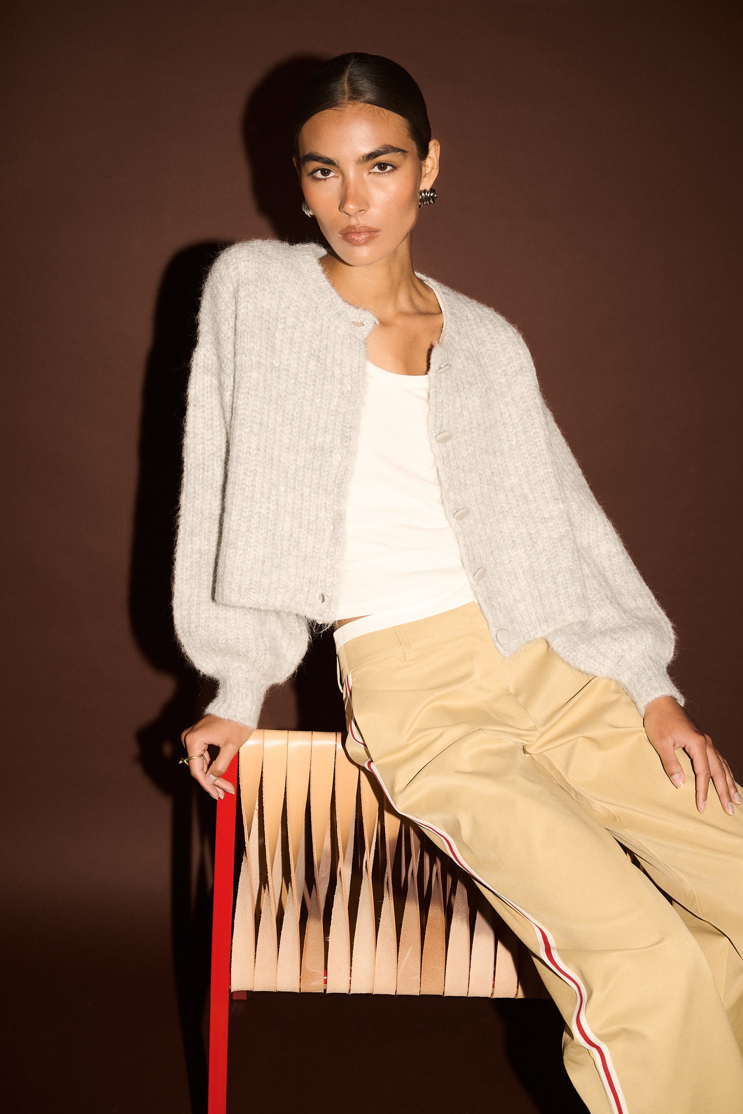 Oslo Cardigan - Grey Marle