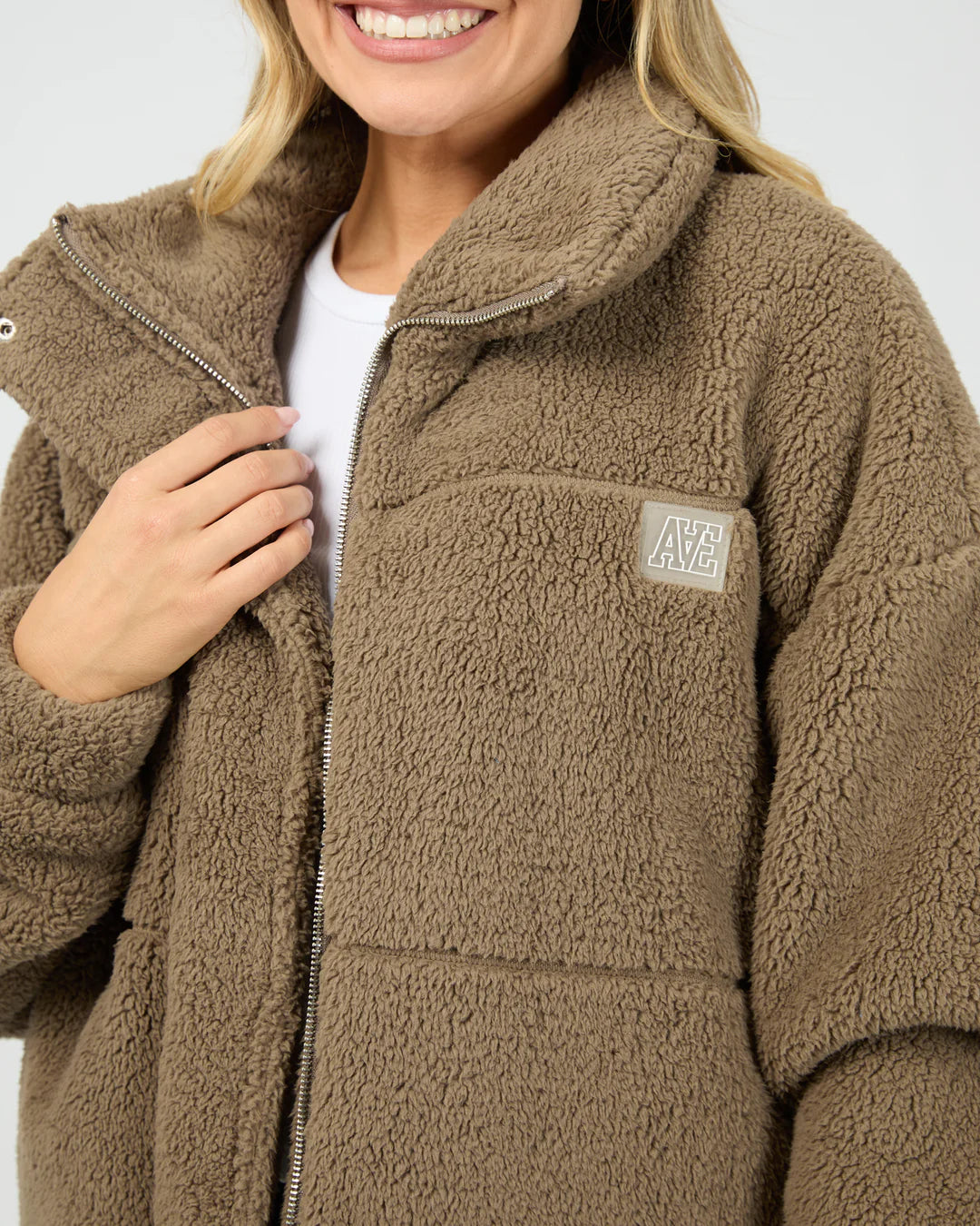 Cosy Club Teddy Jacket - Mocha