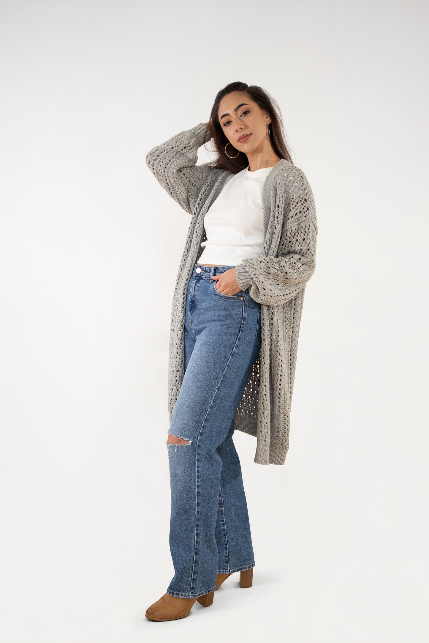 Kartia Cardigan - Grey by Lost in Lunar - in XS | SWAACE