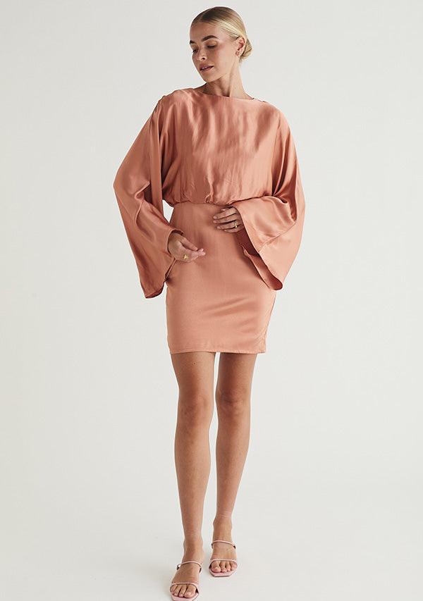 Calista Mini Dress - Rustic by MOS The Label - in 6 | SWAACE