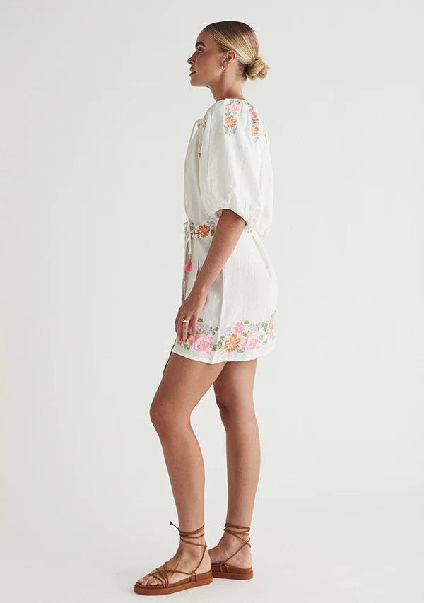 Ophelia Mini Dress - Ivory by MOS The Label - in 6 | SWAACE