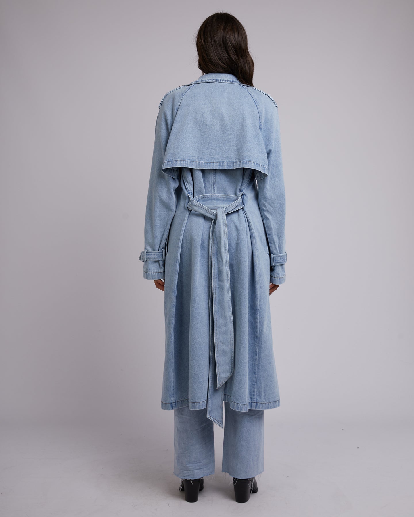 Rio Trench Coat - Light Blue