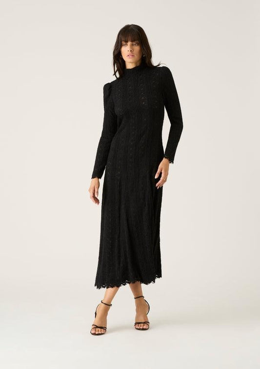 Anna Lace Midi Dress - Black by MOS The Label - in 6 | SWAACE