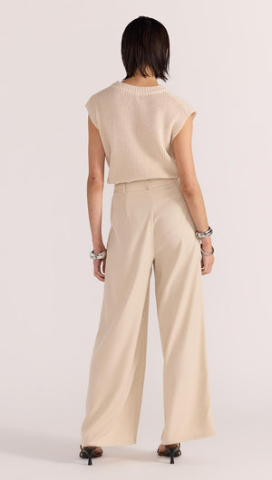 Hayden Wide Leg Pants - Beige