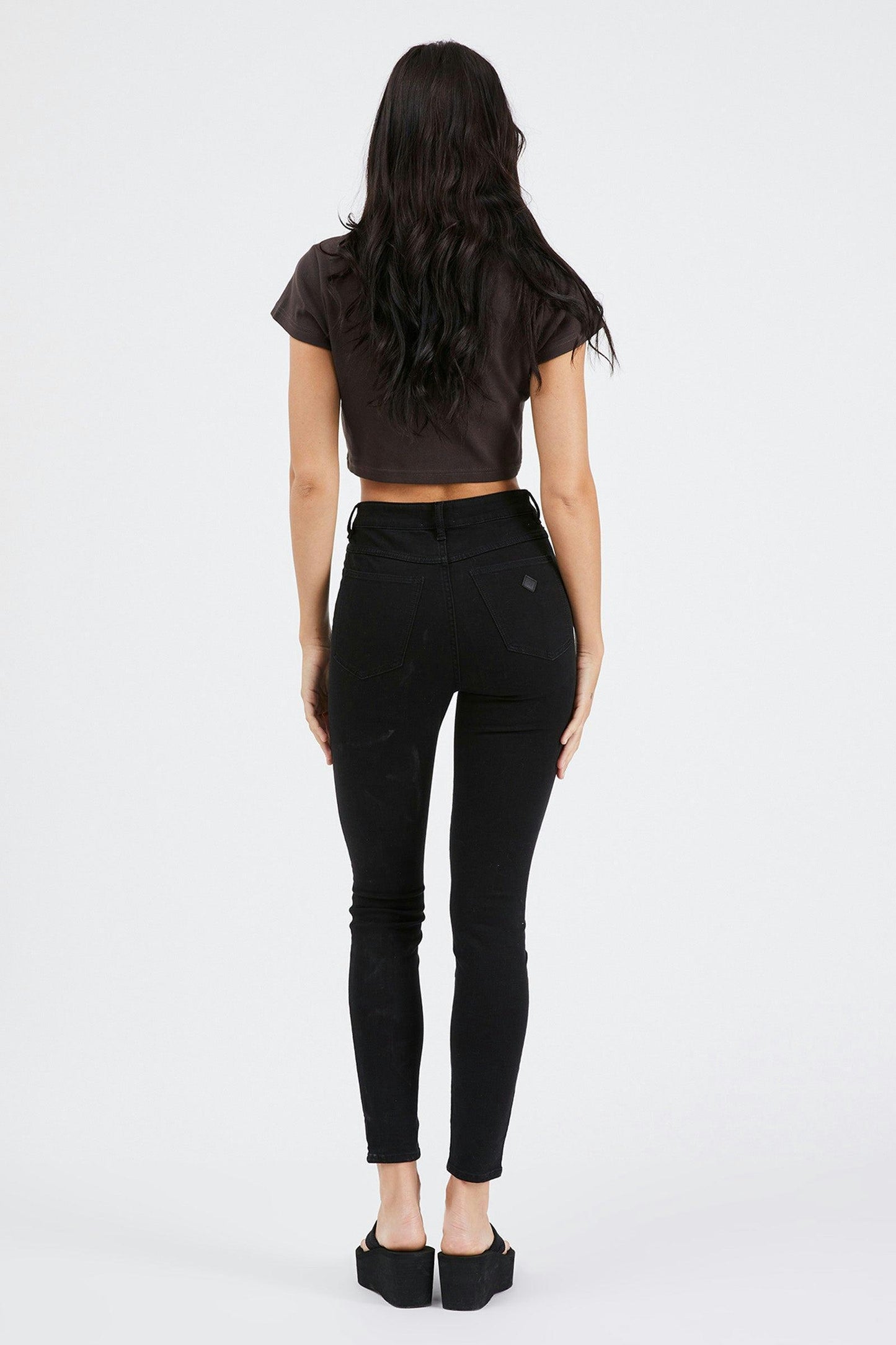 A High Skinny Ankle Basher Jeans - Black Magic by Abrand Jeans - in 8/26 | SWAACE