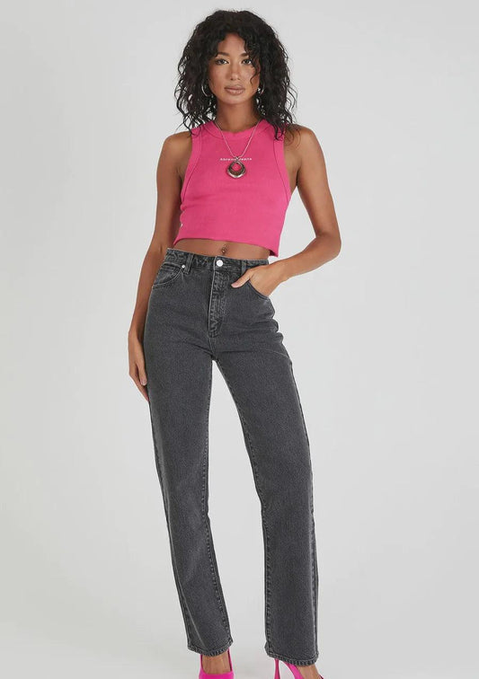 A 94 High Straight Janet Jeans - Vintage Black by Abrand Jeans - in 8/26 | SWAACE