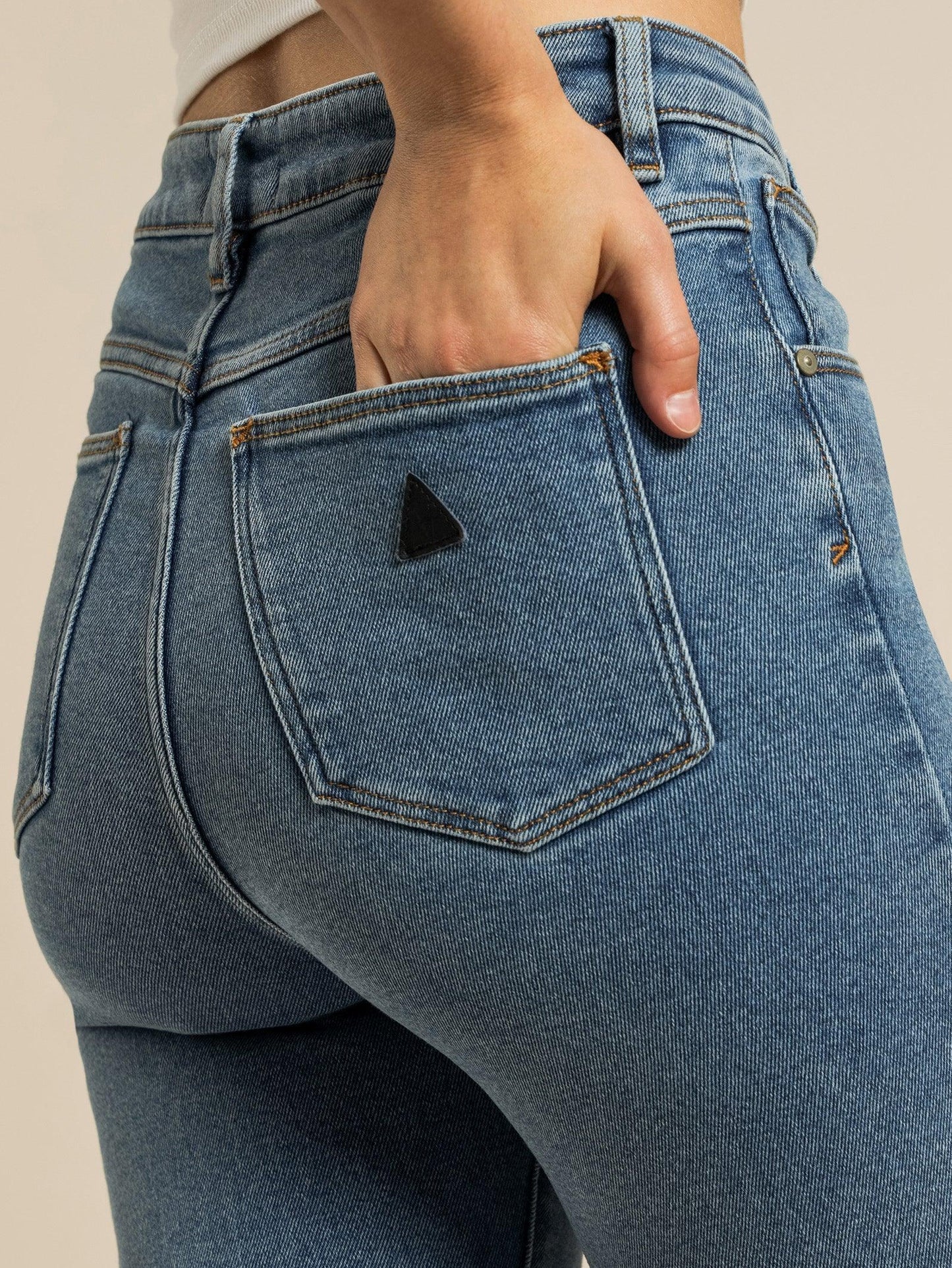 A High Skinny Ankle Basher Petite Jeans - LA Blues by Abrand Jeans - in 8/26 | SWAACE