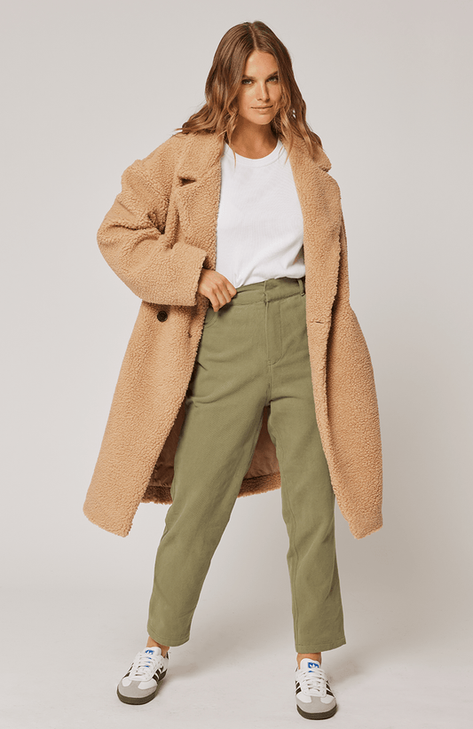 Bonnie Coat - Camel by Cartel & Willow - in S | SWAACE