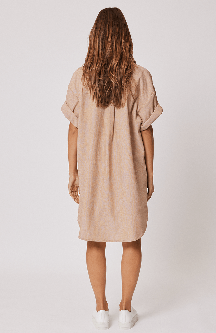 Clare Shirt Dress - Almond by Cartel & Willow - in XS | SWAACE